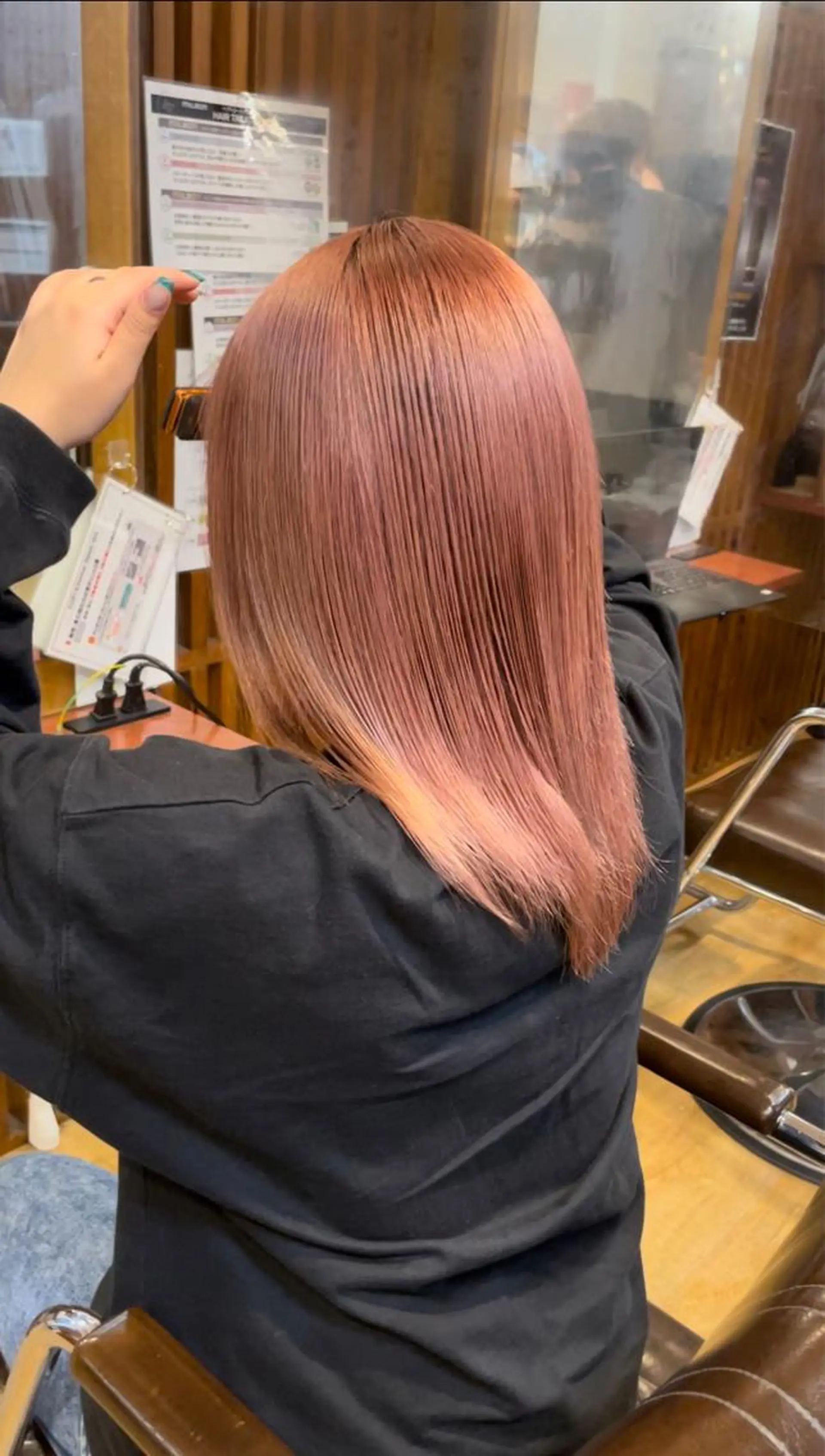 ミディアム カラー ベージュカラー ピンクカラー ピンクベージュ senjyu GINZA所属・バレイヤージュ/ハイ ライト/庄司鉄平のヘアスタイル