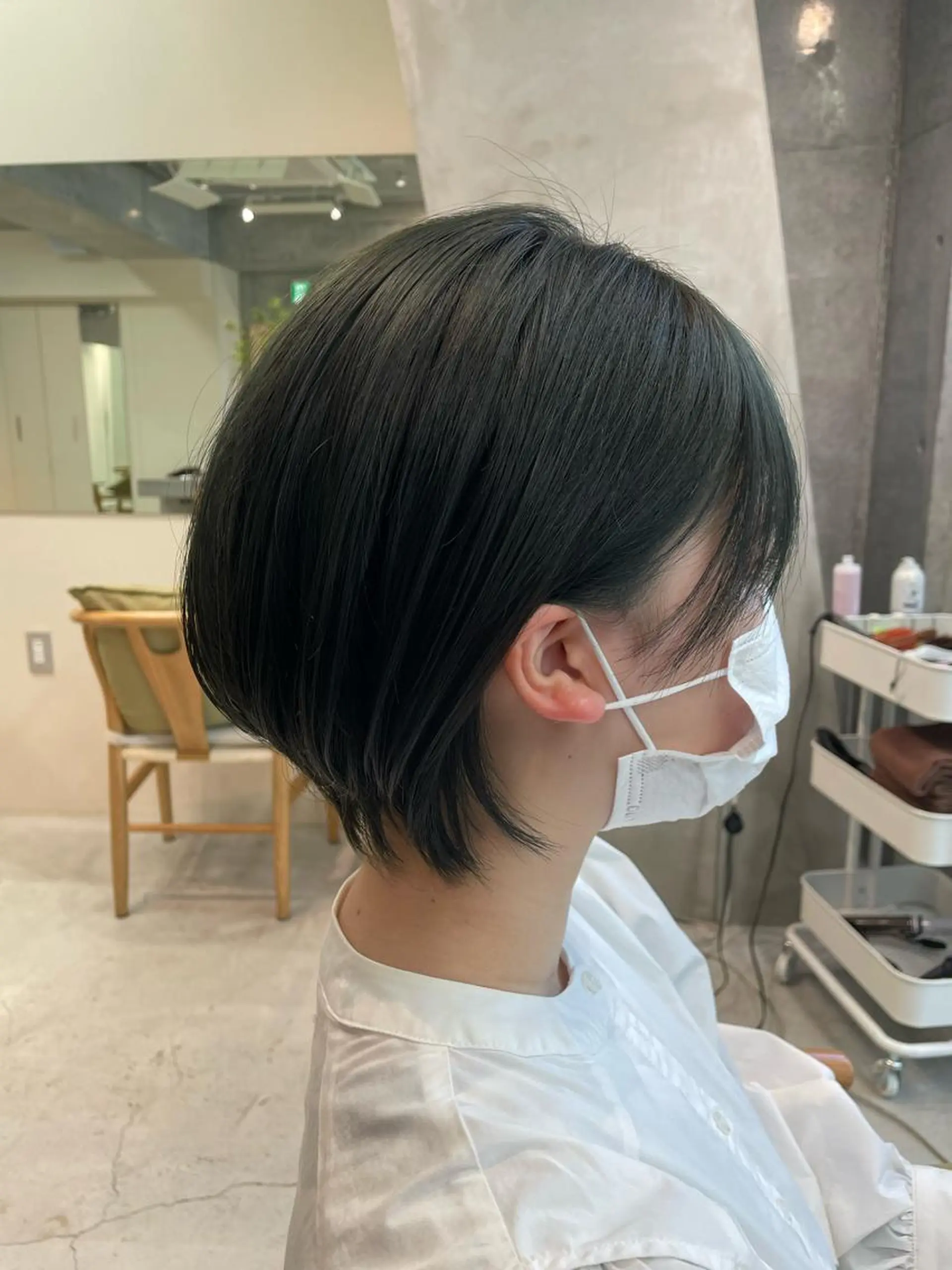 ショート カラー グレージュ オリーブグレージュ オリーブグレー mee.浦和店所属・浦和指名率No.1 ショート特化美容師のヘアスタイル