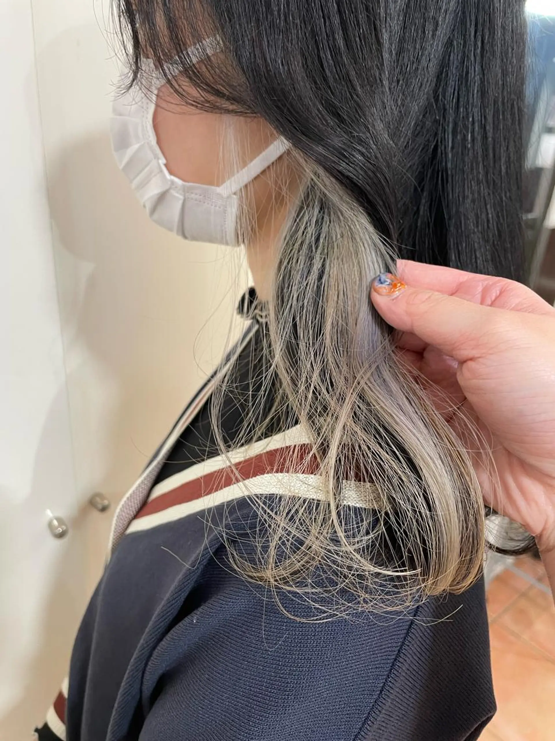 セミロング カラー ベージュカラー インナーカラー ホワイトベージュ ヘアカラー 🦋透明感 艶カラー Rie🦋のヘアスタイル