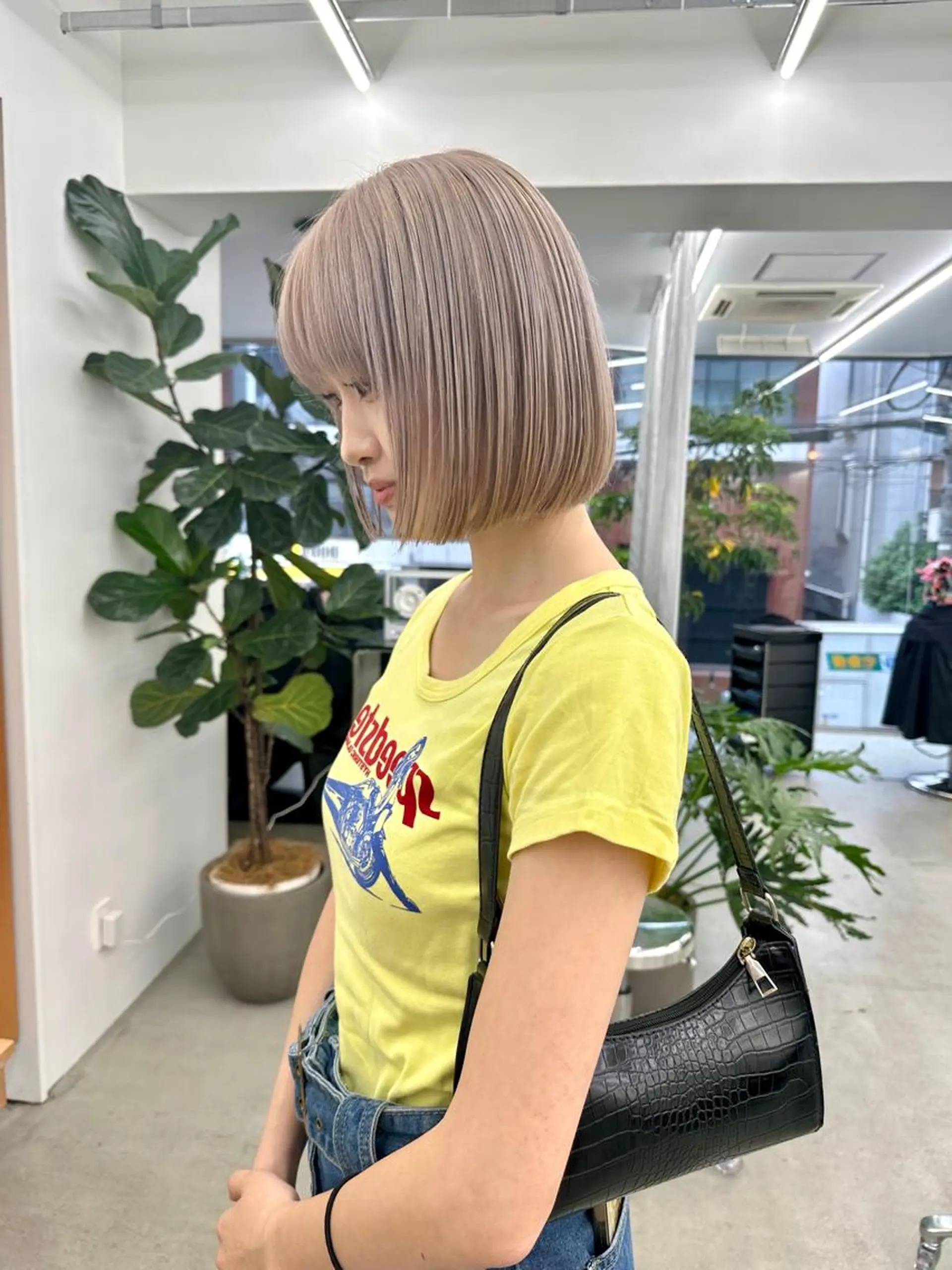 ショート カラー ブリーチ ケアブリーチ ボブ ヘアカラー トリートメント ボブ/レイヤー/ケア パーマ/リュウタのヘアスタイル