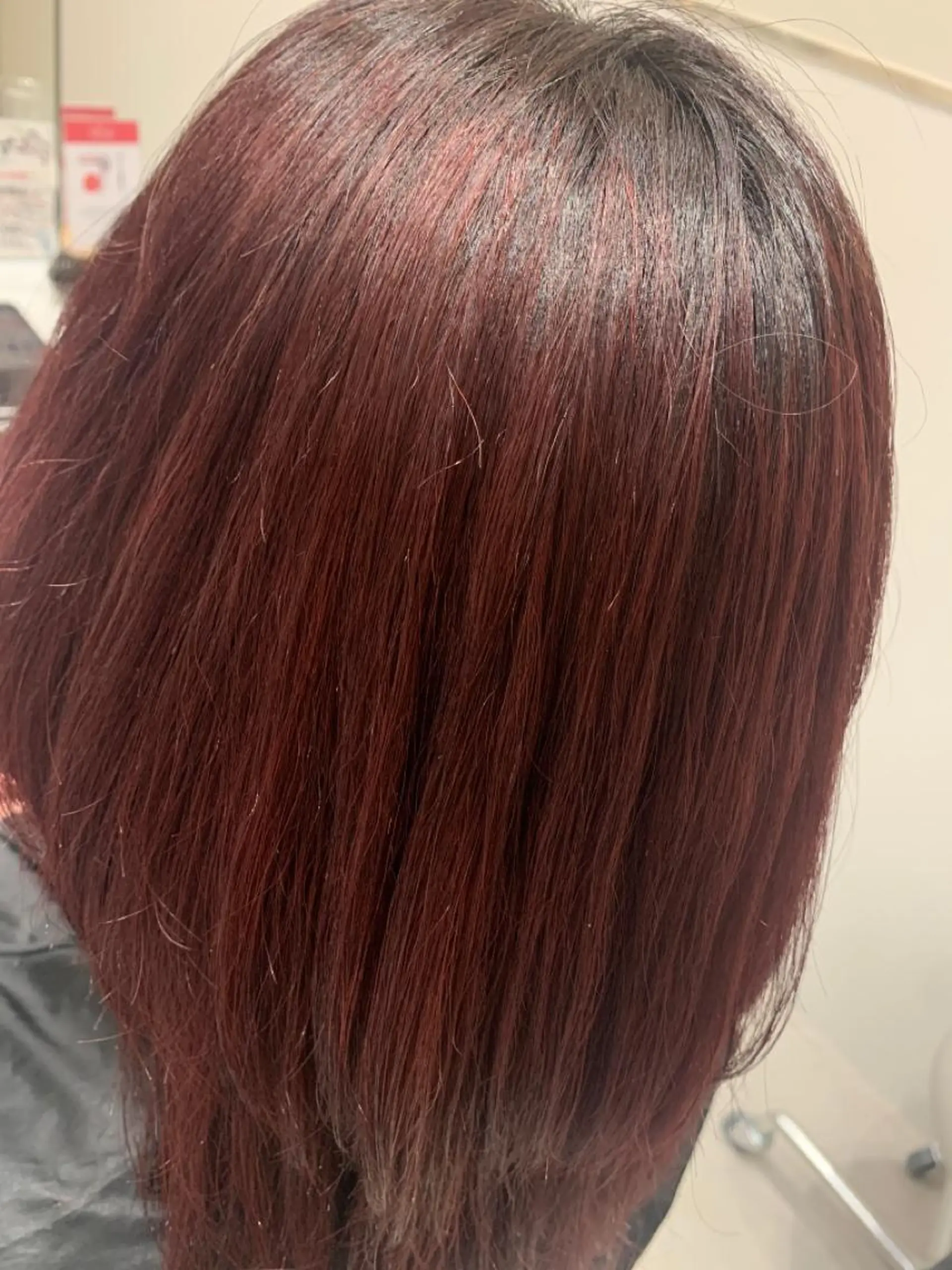 カラー レッドカラー 透明感カラー/レイヤ ーhinata.のヘアスタイル