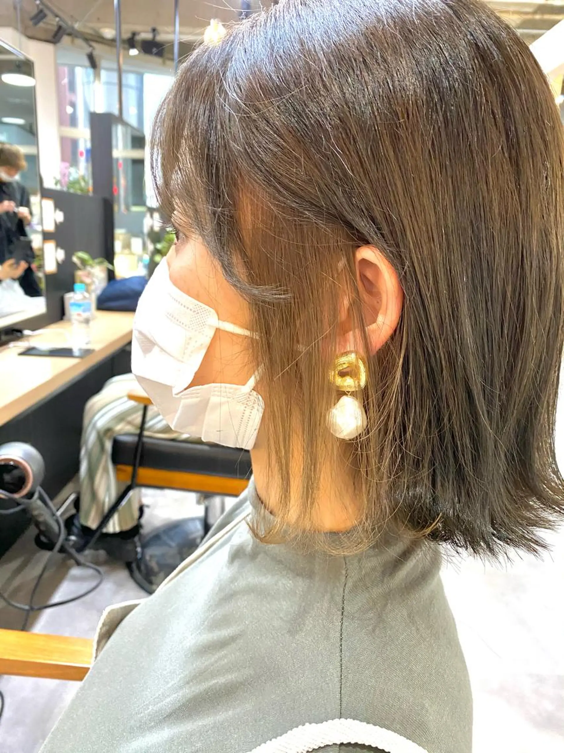 ミディアム カット ヘアカラー トリートメント SABO 草薙店【サボ】所属・🍃ボブ&ショート 特化🍃髪質改善🍃のヘアスタイル