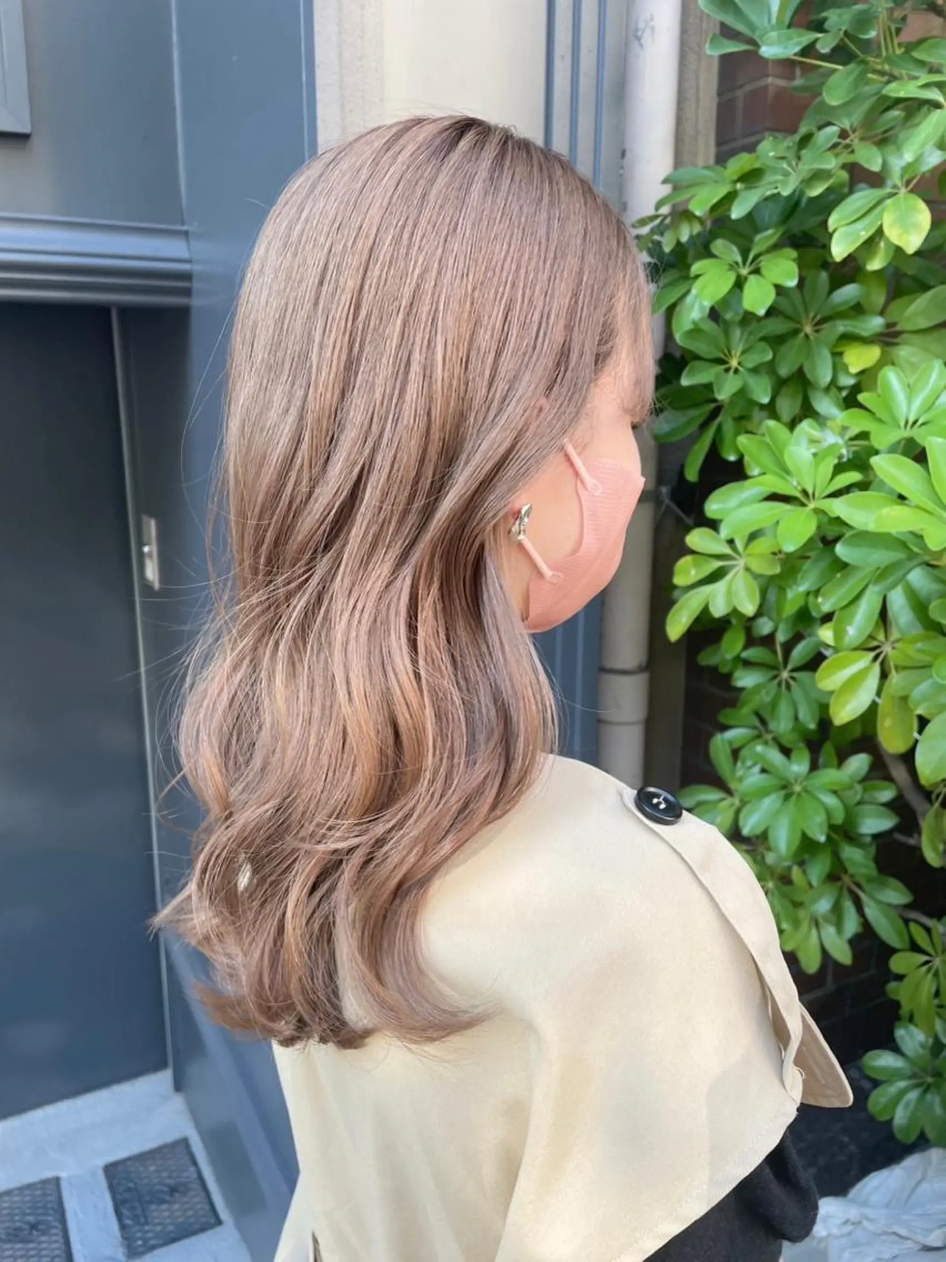 セミロング カラー 髪質改善/縮毛矯正 /美髪カラー/こてのヘアスタイル