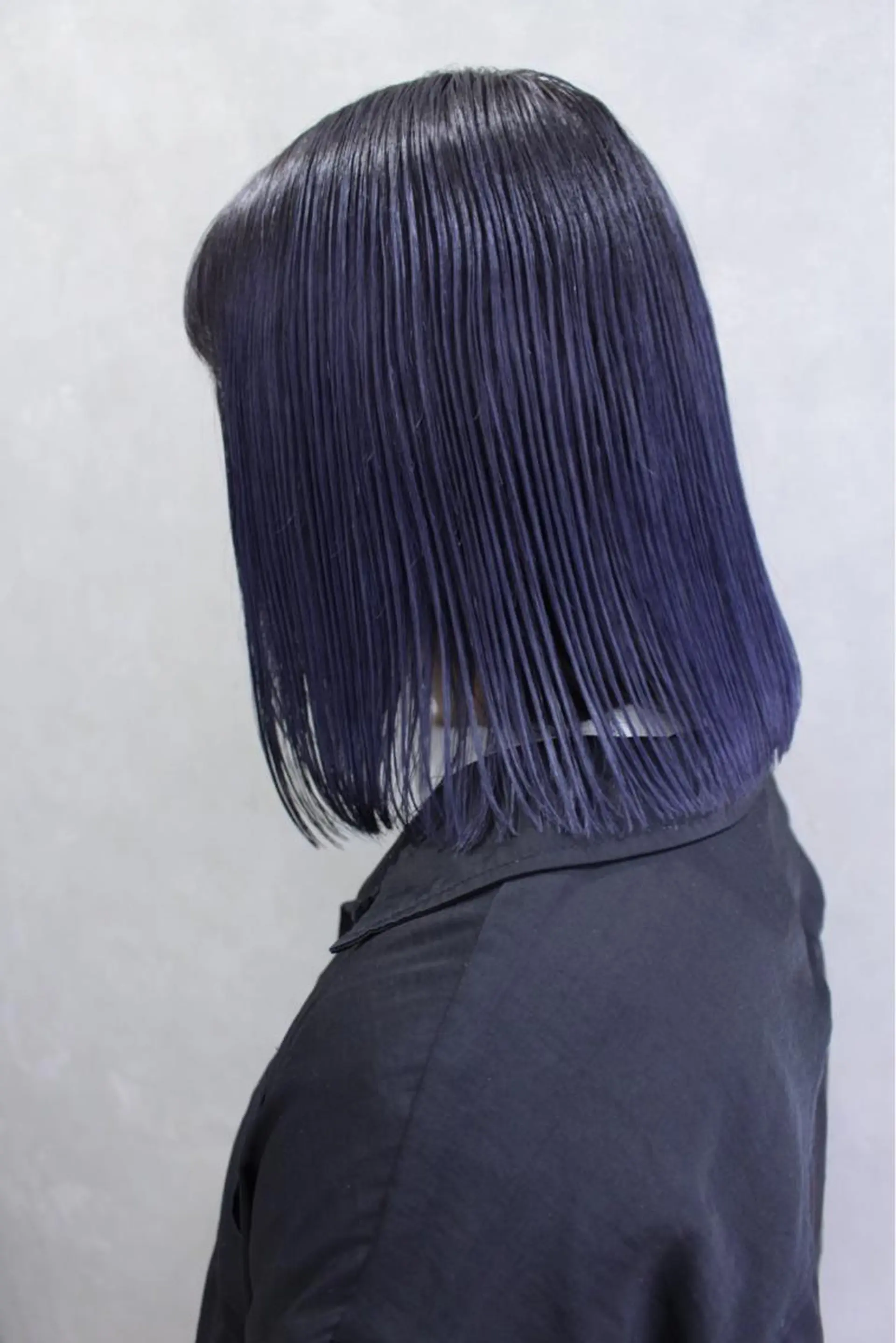 ミディアム カラー ヘアアレンジ ブルーカラー ネイビーカラー ヘアカラー トリートメント lani 天神大名/ブリーチのヘアスタイル