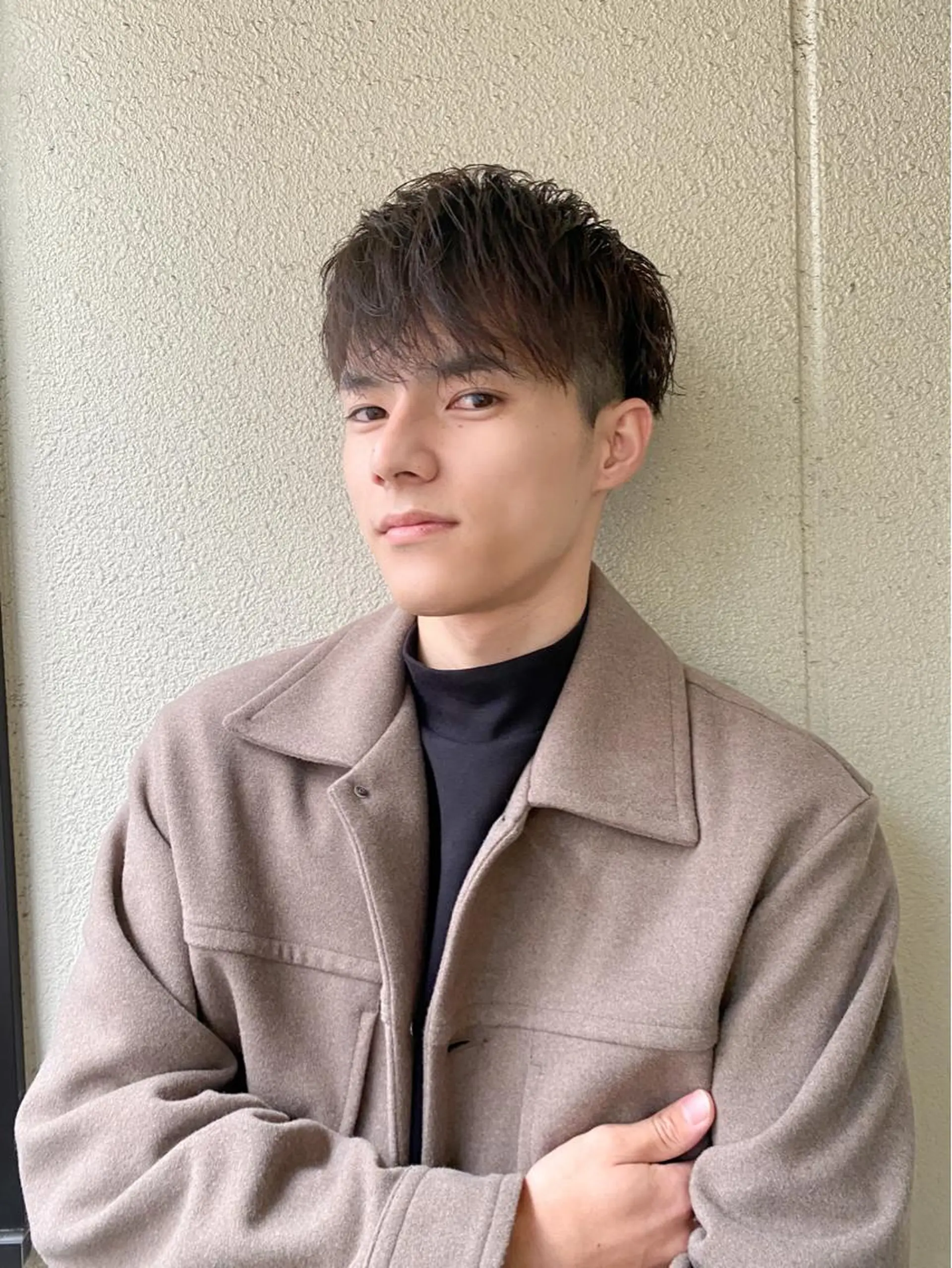 ショート カラー メンズ マッシュ グレージュ カット ボブ/レイヤー/ メンズ/池澤慎人のヘアスタイル