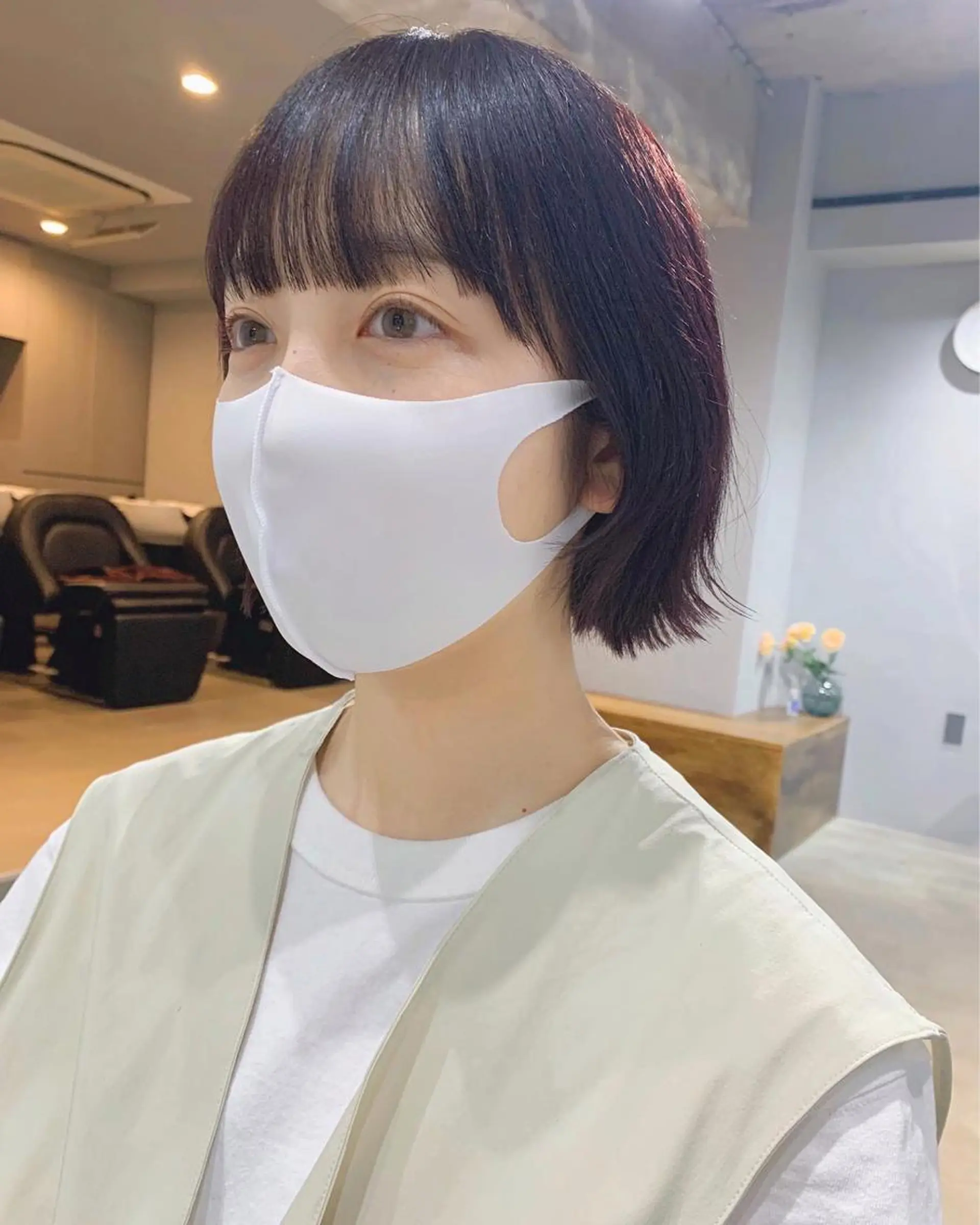 ショート カラー ボブパーマコテ巻き風 パーマNo1深江秀平のヘアスタイル