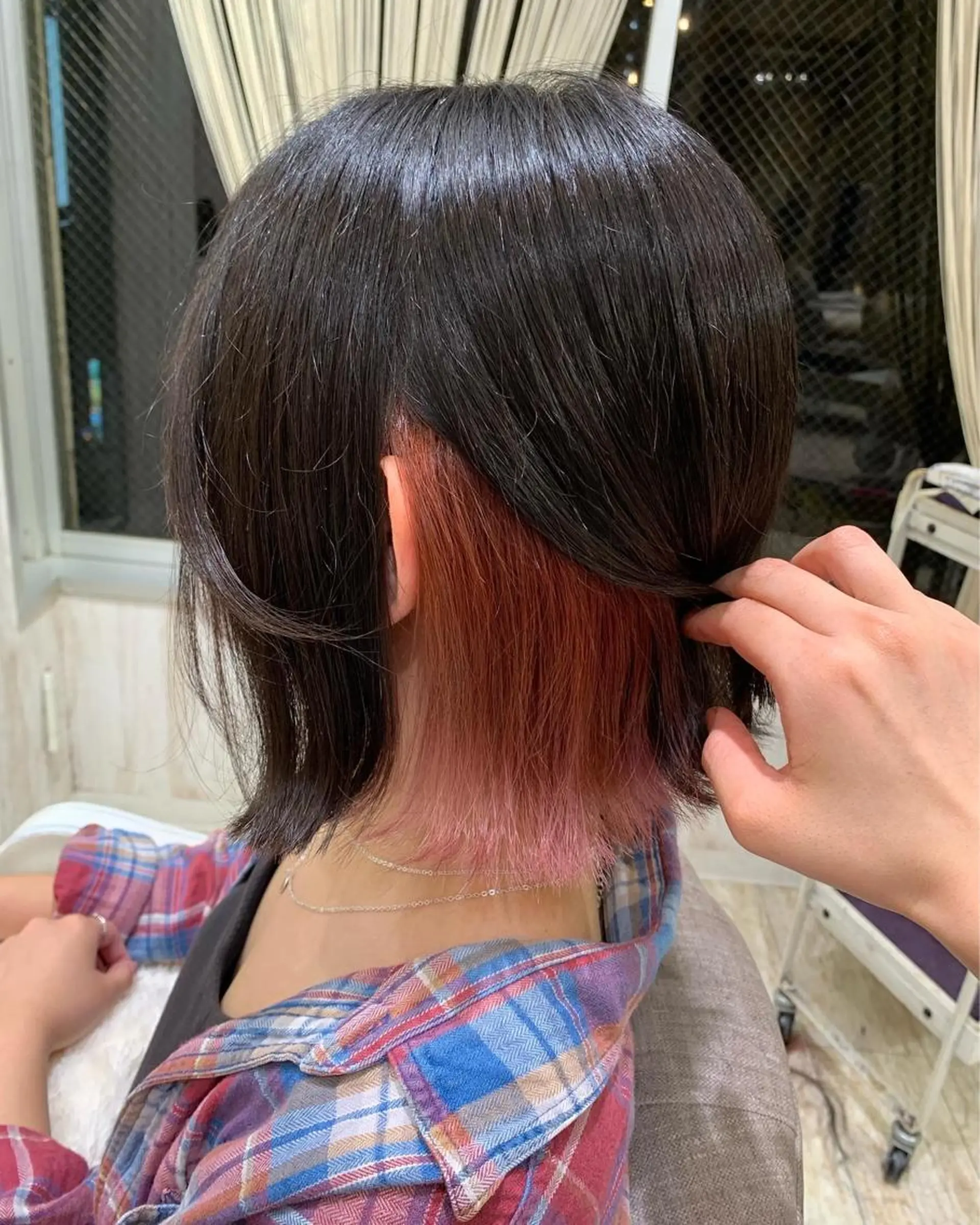 カラー ブリーチ おのだ あやなのヘアスタイル