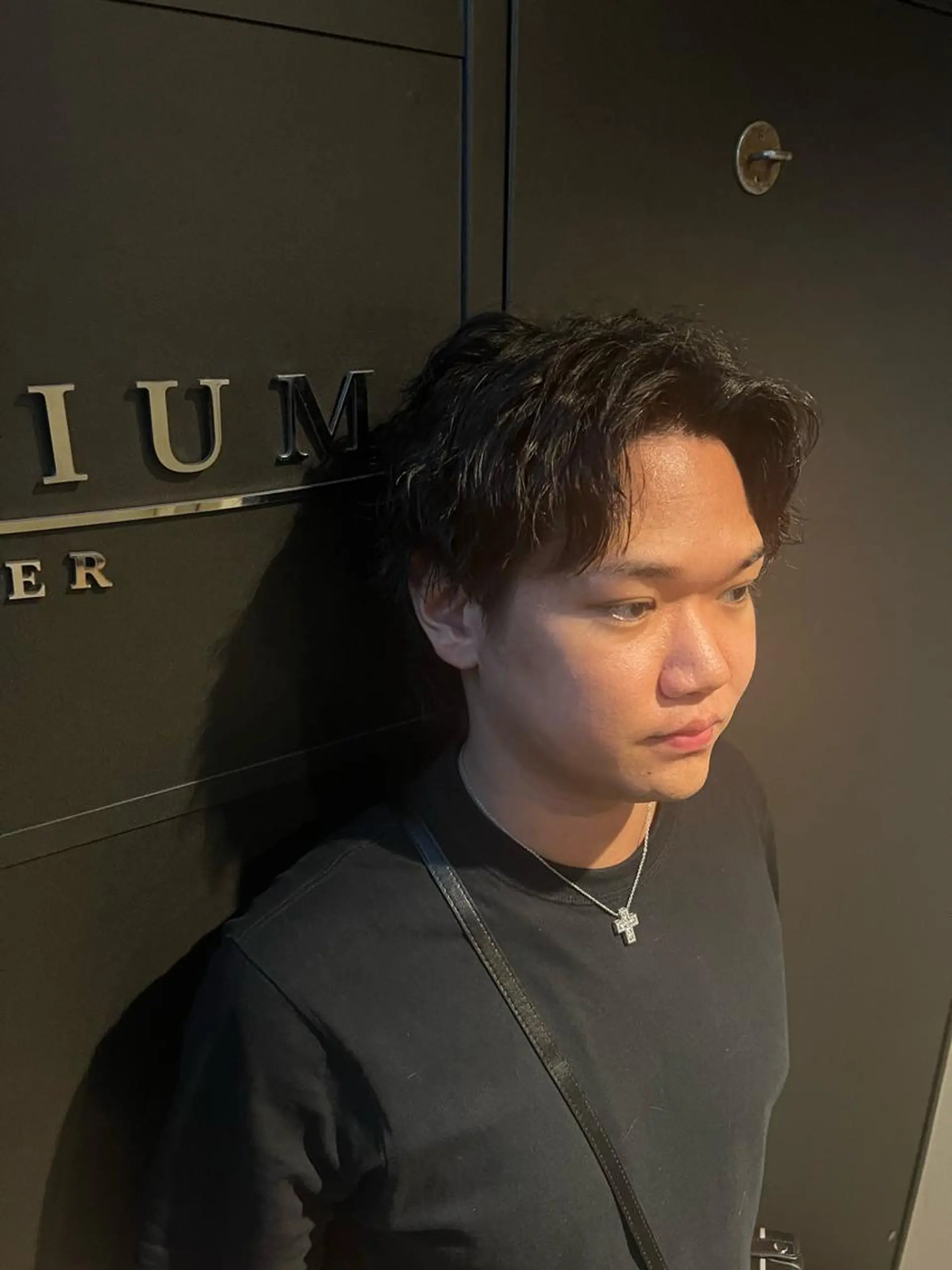 ミディアム メンズ センターパート メンズウルフカット ウルフカット ヒロ銀座　barber shop新宿店所属・長野 風人のヘアスタイル