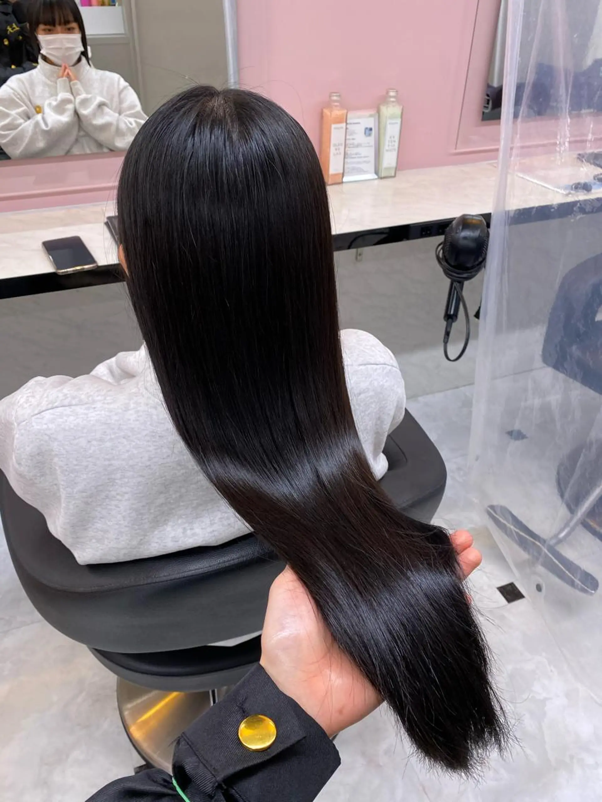 ロング カラー ヘアアレンジ 透明感カラー 髪質改善 ダブルカラー 韓国ヘアKYONのヘアスタイル