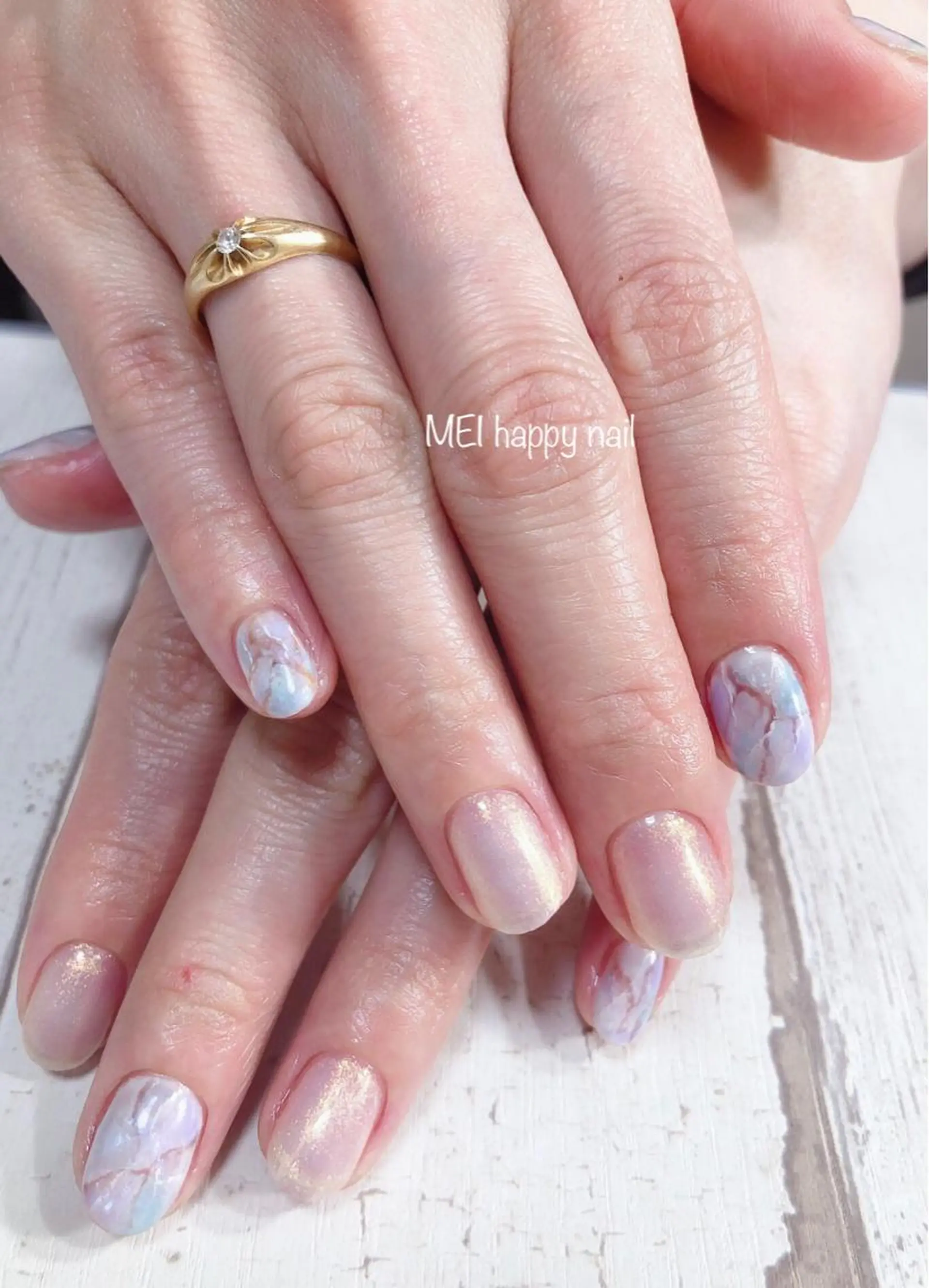 ネイル 北浦和 自爪育成ケアのネイルデザイン