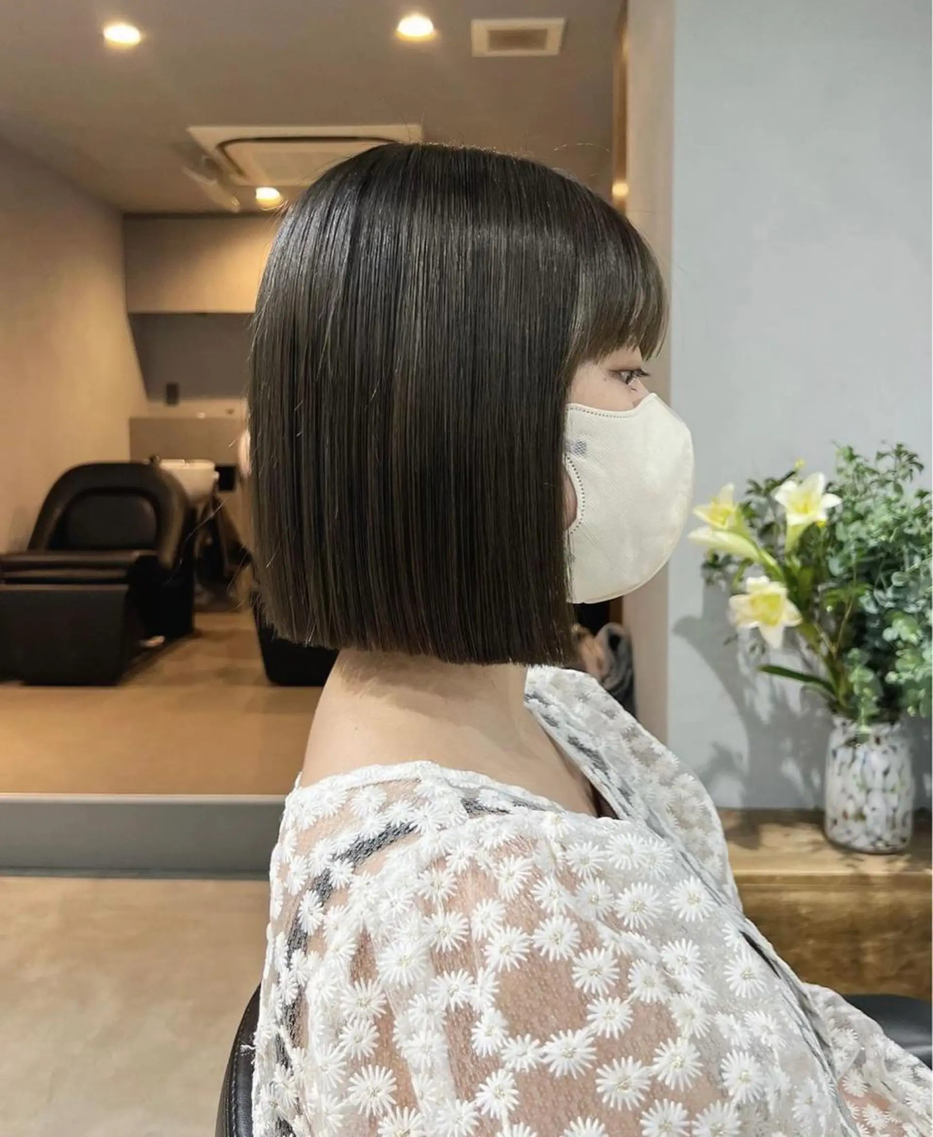 ショート カラー ヘアカラー トリートメント akane/ボブ /オリーブ/ブラウンのヘアスタイル