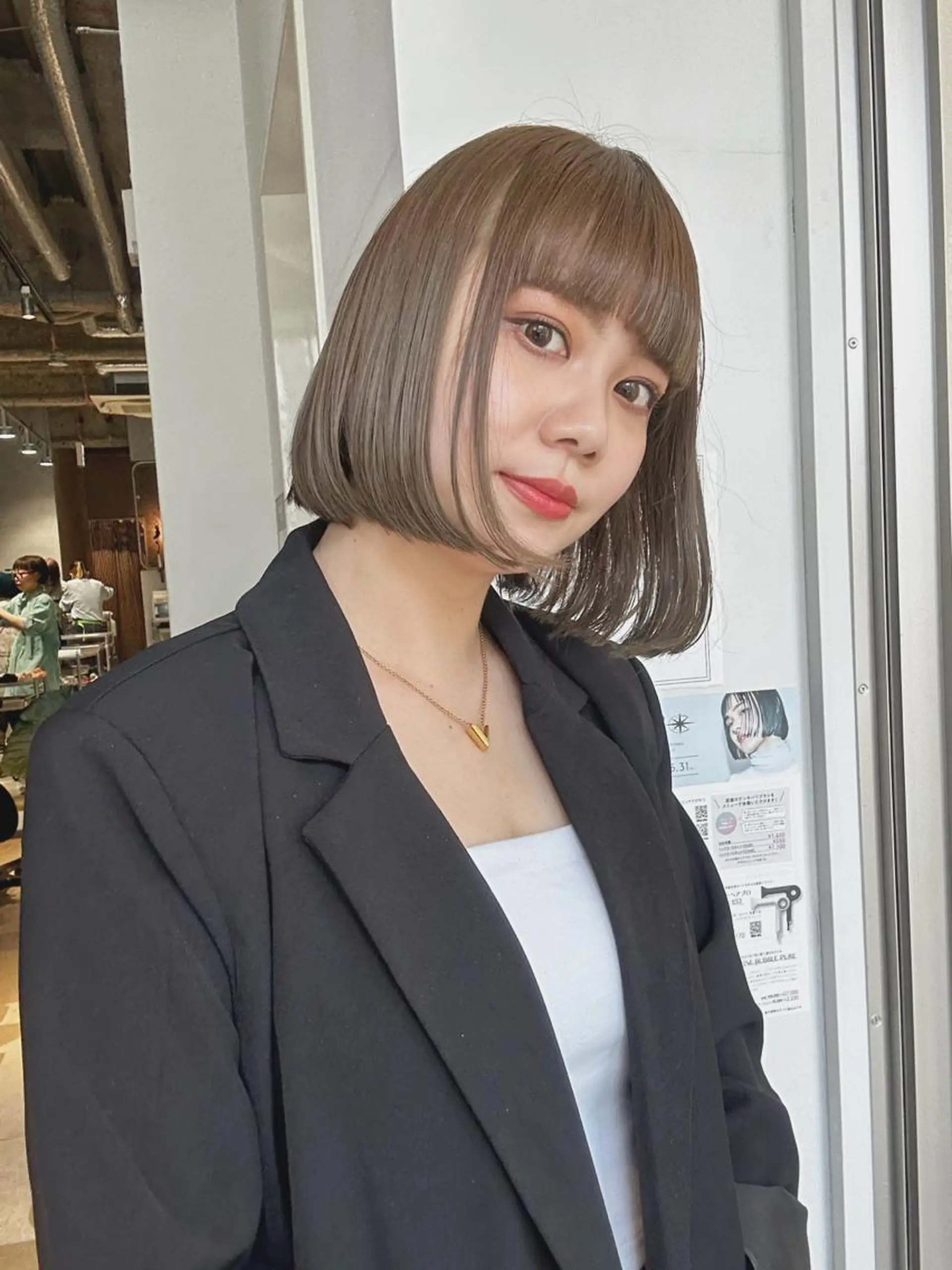 ミディアム 切りっぱなしボブ ボブ 大澤 叶方のヘアスタイル