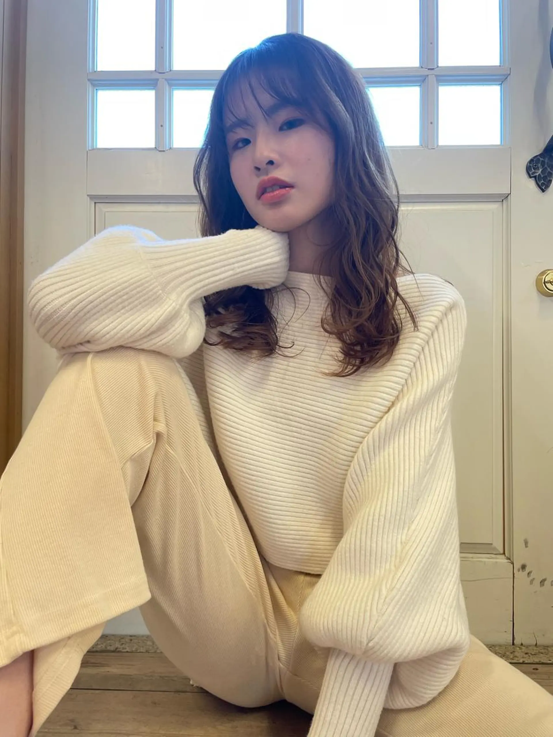 ロング カラー 足立 悠輔のヘアスタイル