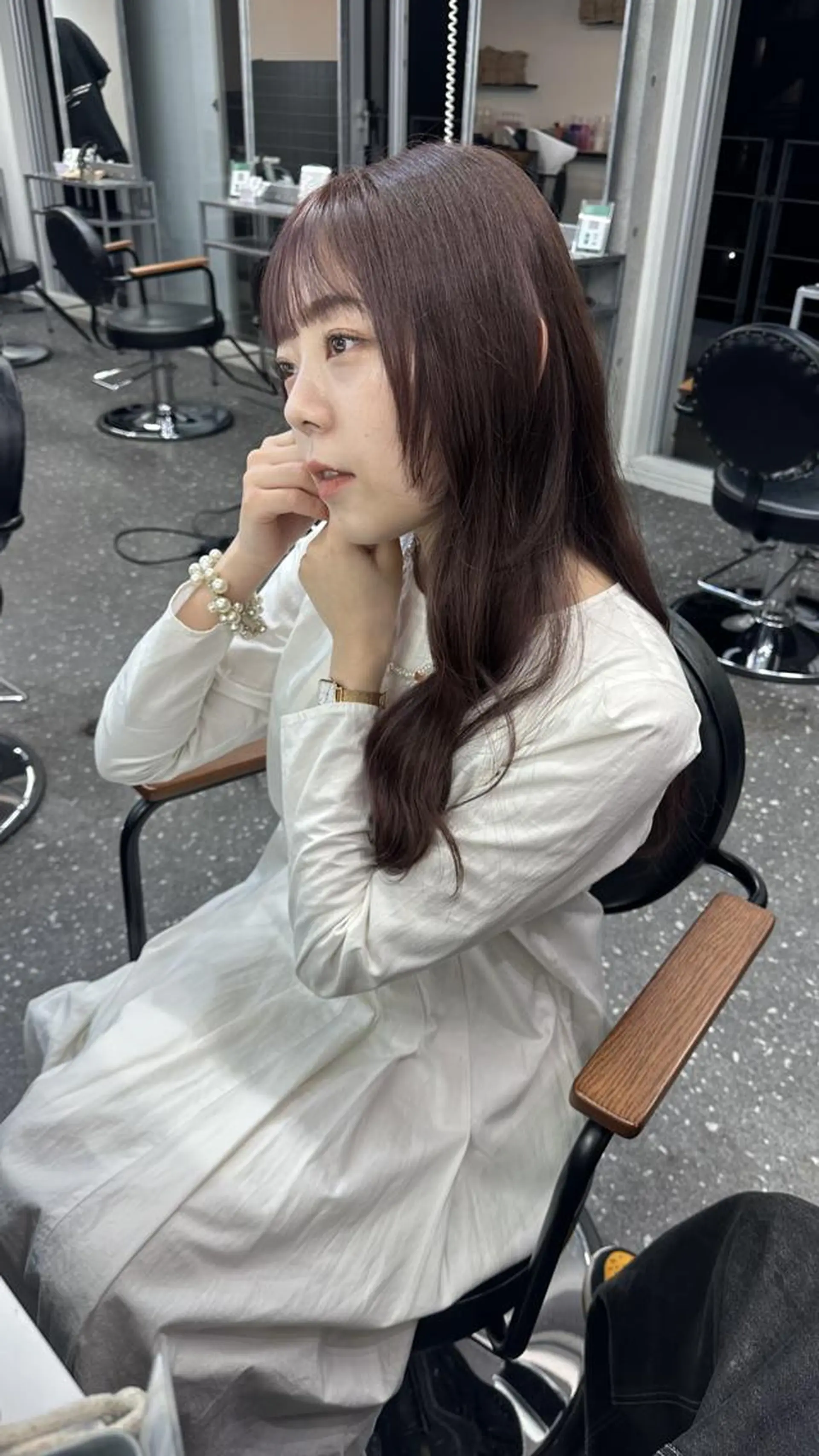 ロング カット ヘアカラー トリートメント 韓国レイヤーカット要 暗透カラー📓吉祥寺のヘアスタイル