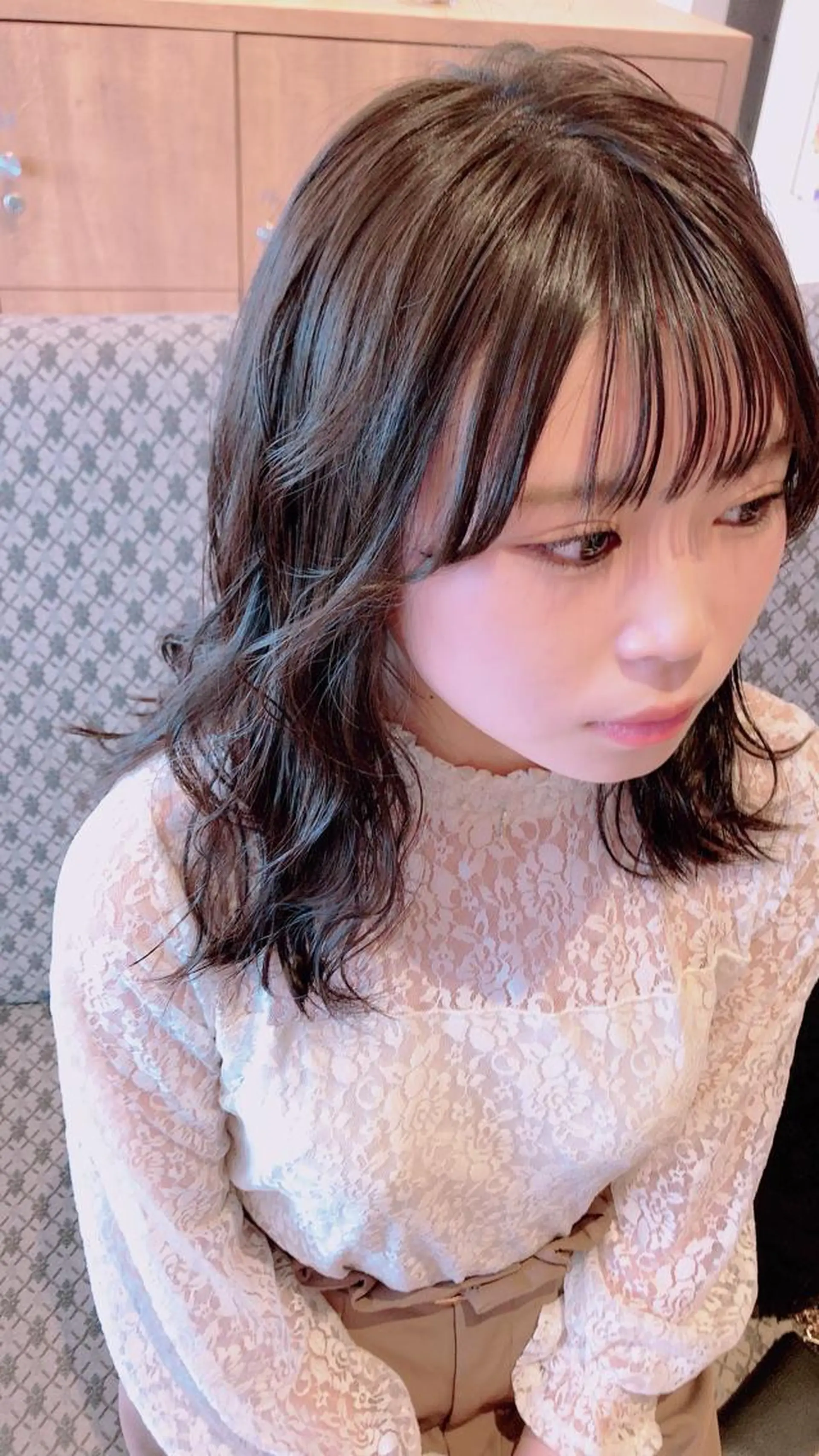 セミロング カラー カット ヘアカラー トリートメント 山田 由貴のヘアスタイル