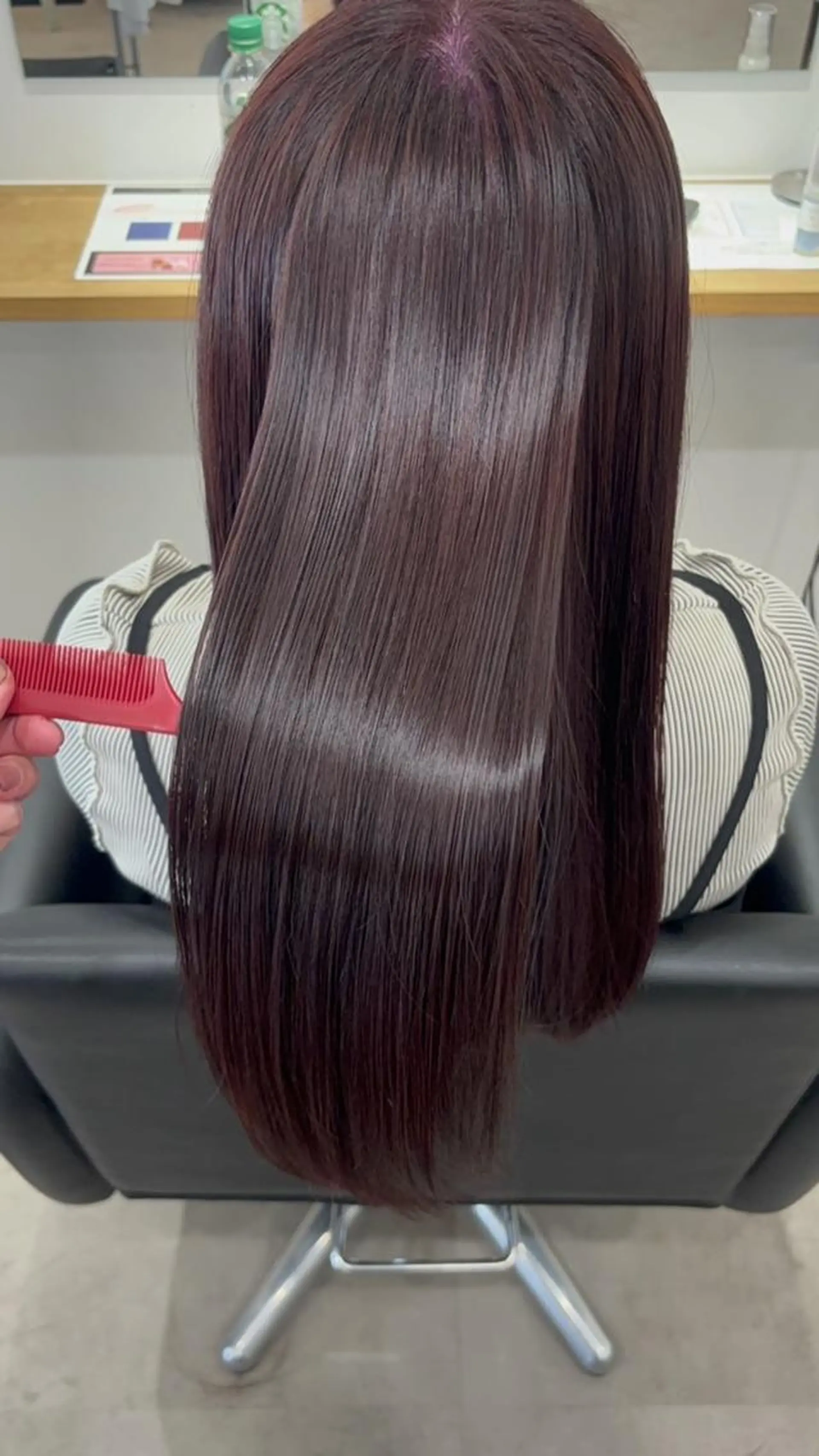 ミディアム 髪質改善 トリートメント カット ヘアカラー 縮毛矯正 韓国風hair💕 Kanonのヘアスタイル