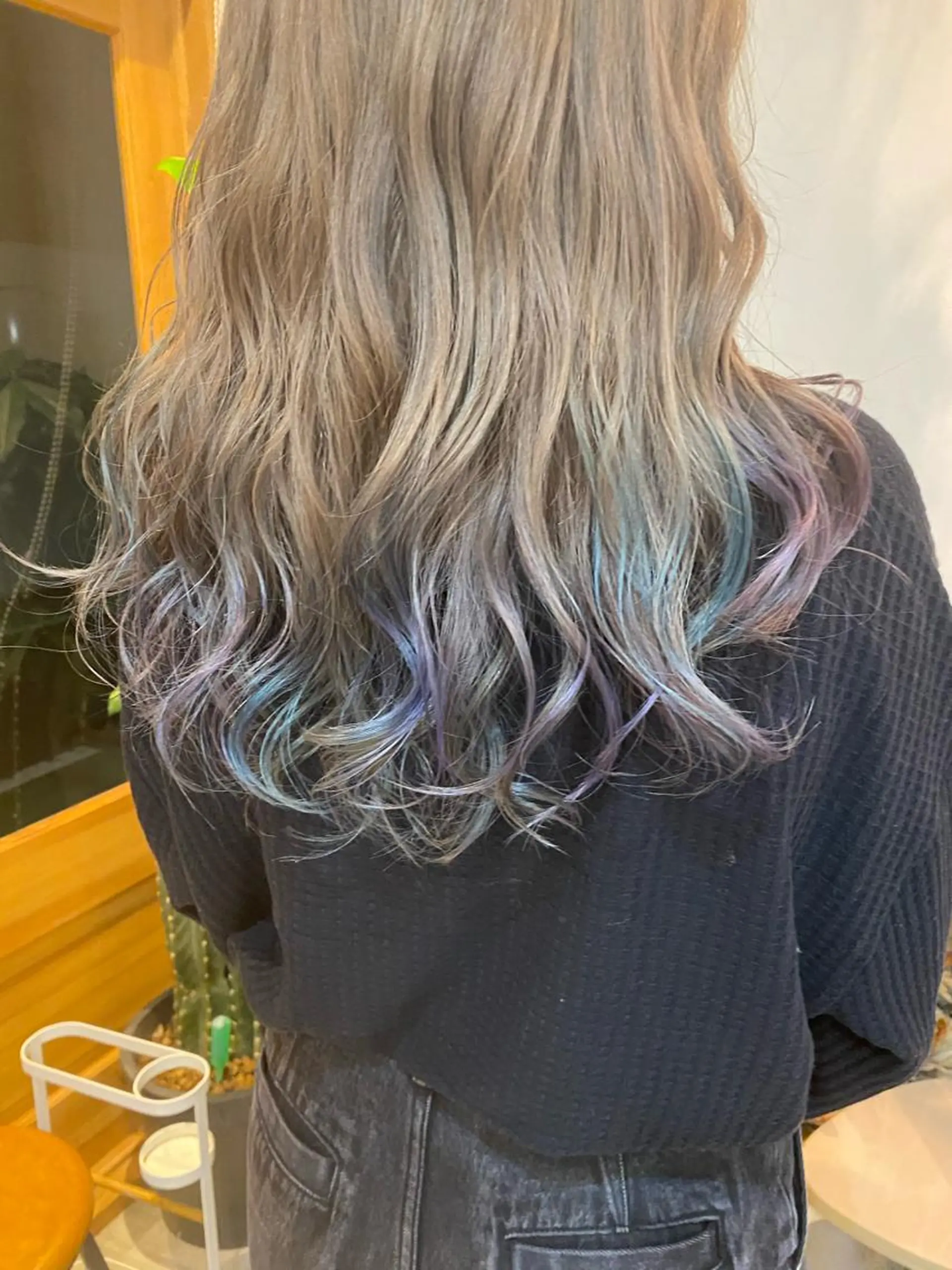 セミロング カラー グレージュ ユニコーンカラー ヘアカラー 中目黒🌼 🌼ハナのヘアスタイル