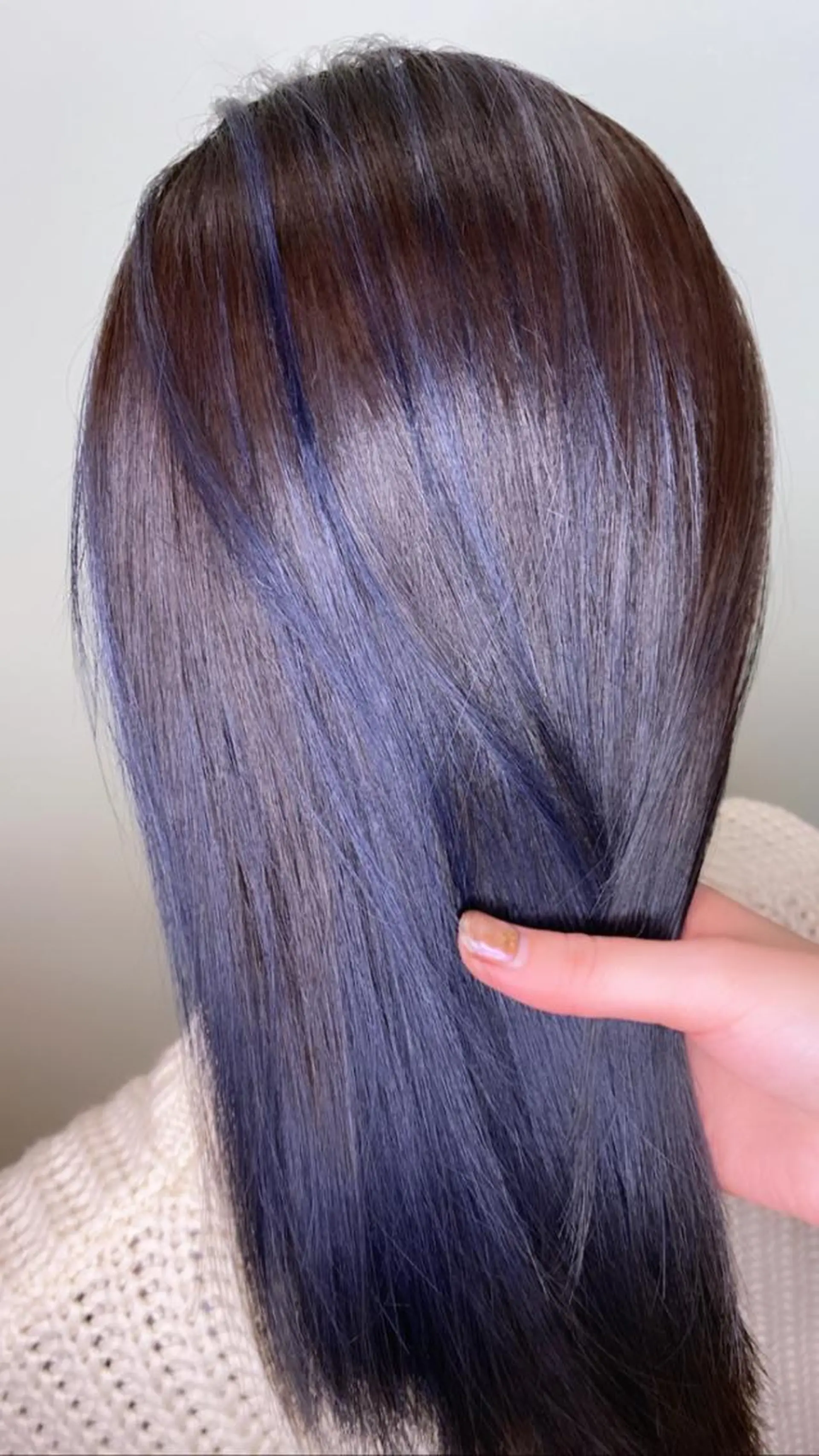 ロング カラー ブルーカラー ブルーラベンダー ハイライトカラー ラベンダーカラー ハイライト 艶髪/モテヘア🎀 MIHOのヘアスタイル