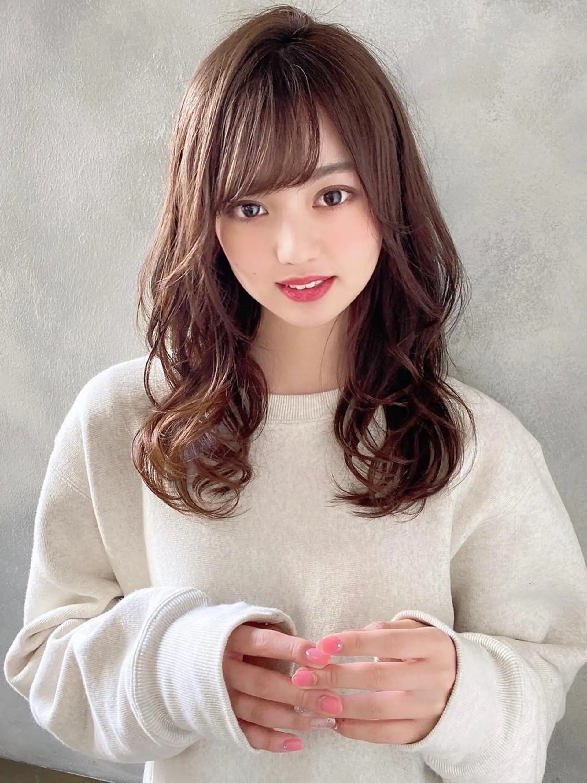 セミロング カラー パーマ カット ヘアカラー 髪質改善くすみカラー 🍀/石川大輔のヘアスタイル