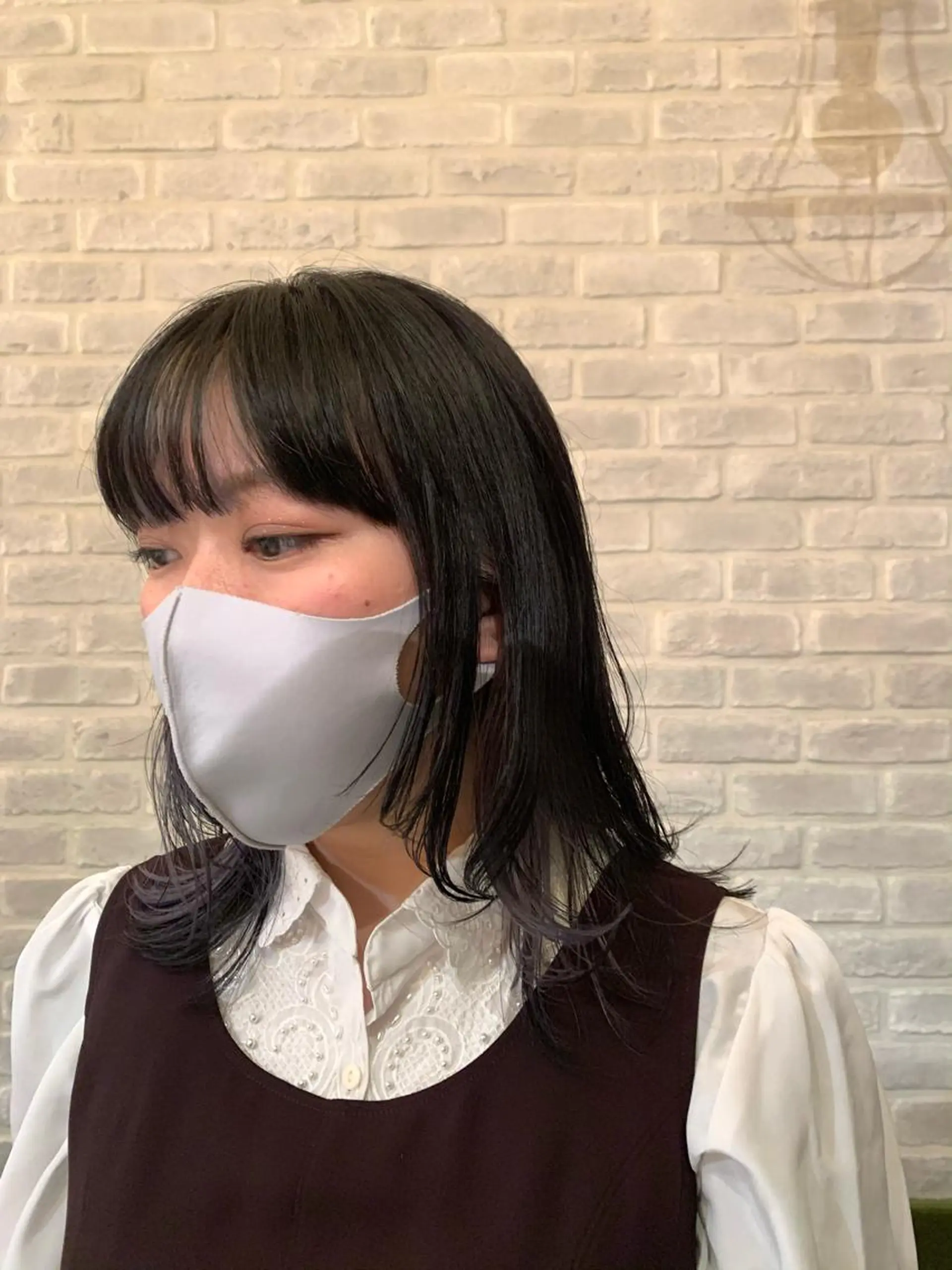 ミディアム カラー ブリーチ インナーカラー 若林 良のヘアスタイル