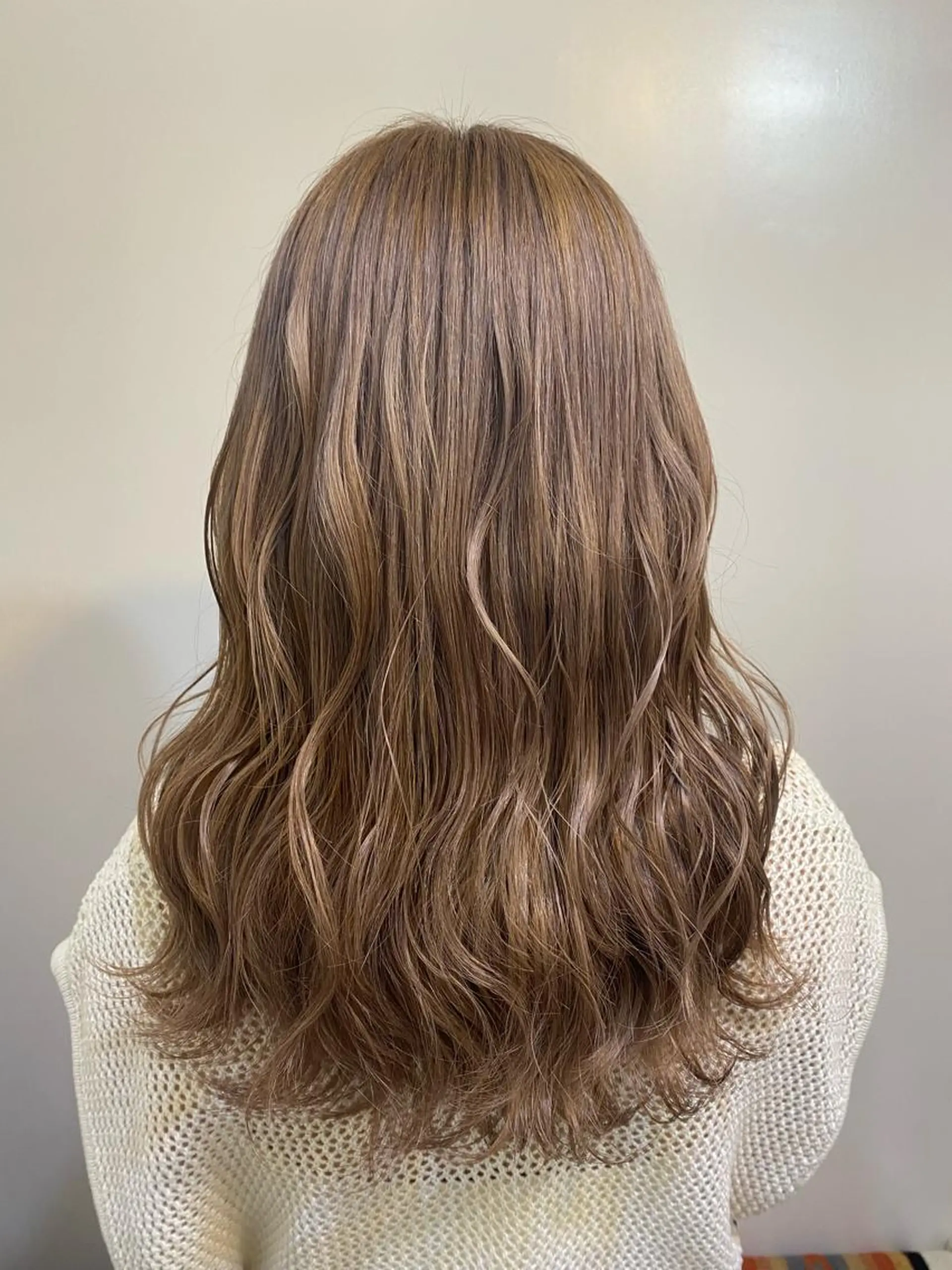 セミロング カラー ヘアカラー ブリーチ毛対応酸性 ストレート🌈サキのヘアスタイル