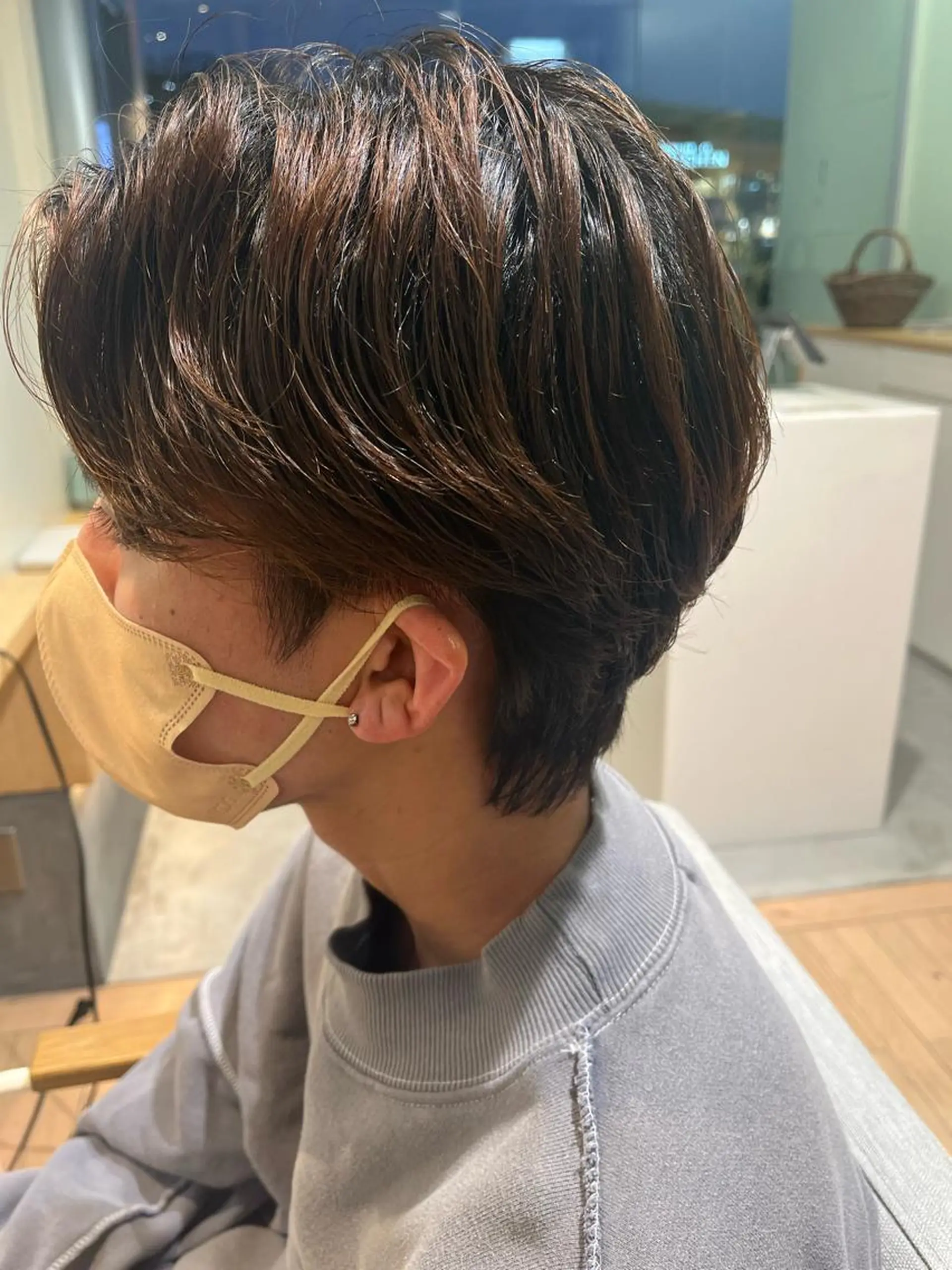 パーマ メンズ マッシュウルフ マッシュ メンズパーマ メンズウルフカット ウルフカット 村松 萌のヘアスタイル