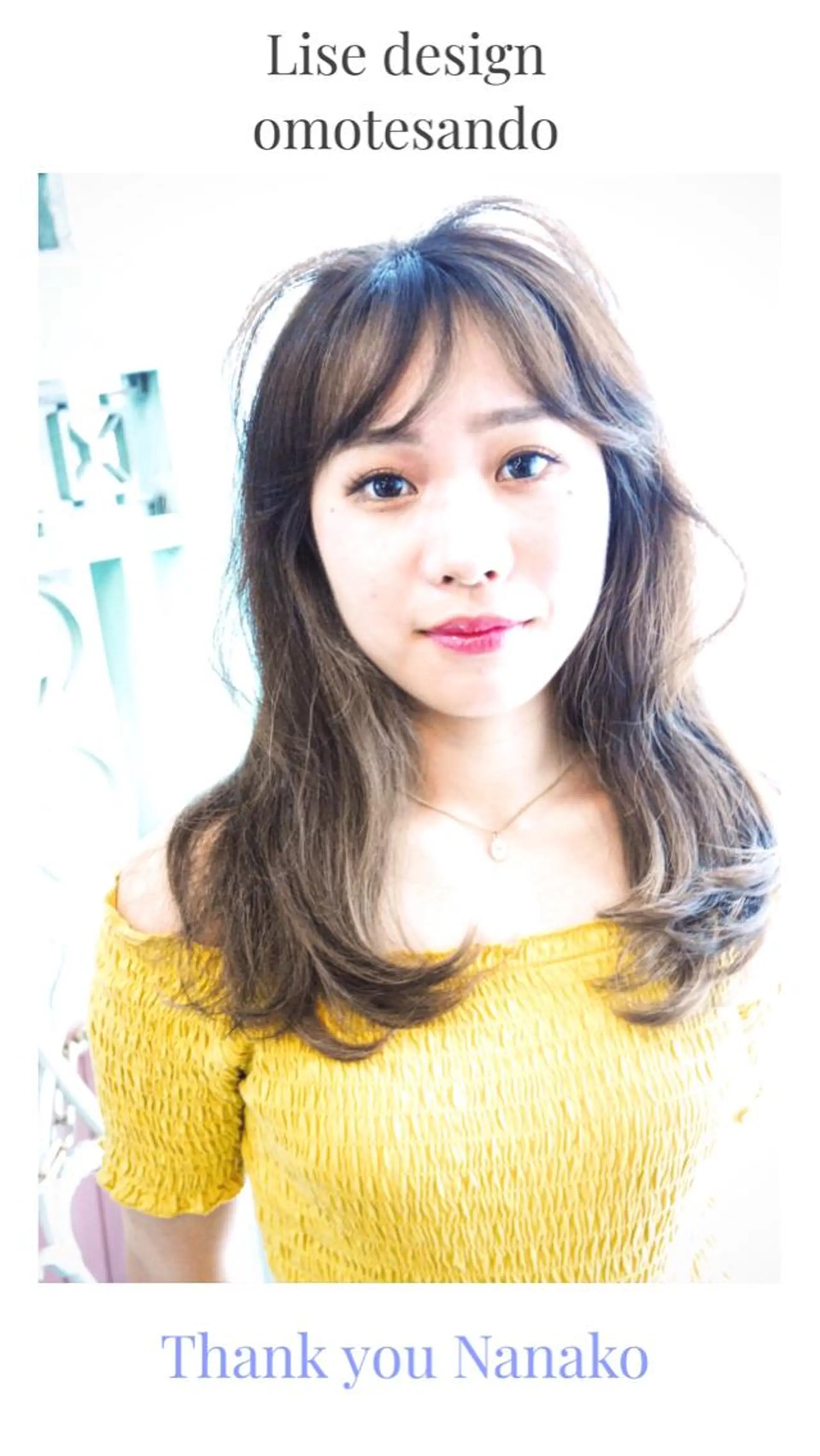 セミロング カラー パーマ ヘアアレンジ メンズ 表参道Lise おおいしおりのヘアスタイル