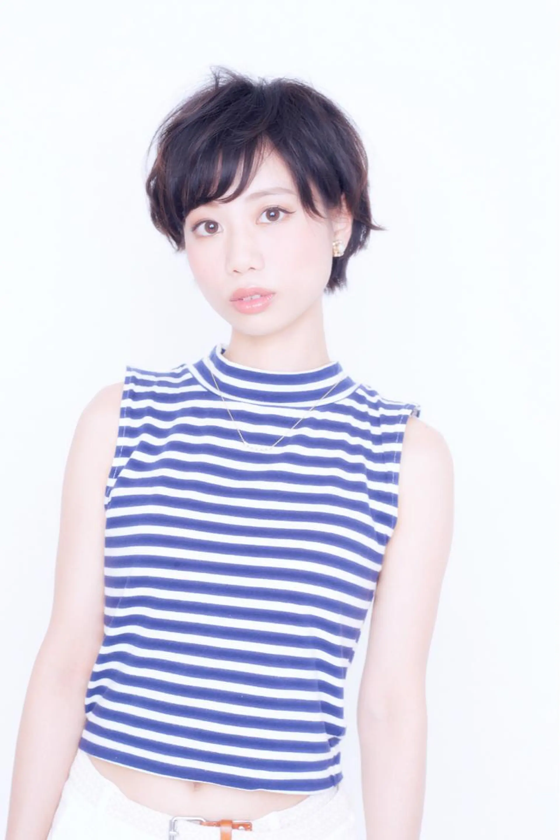 ショート パーマ ショートボブ ボブ ショートヘア アオガミ （前髪顔周りカット）のヘアスタイル