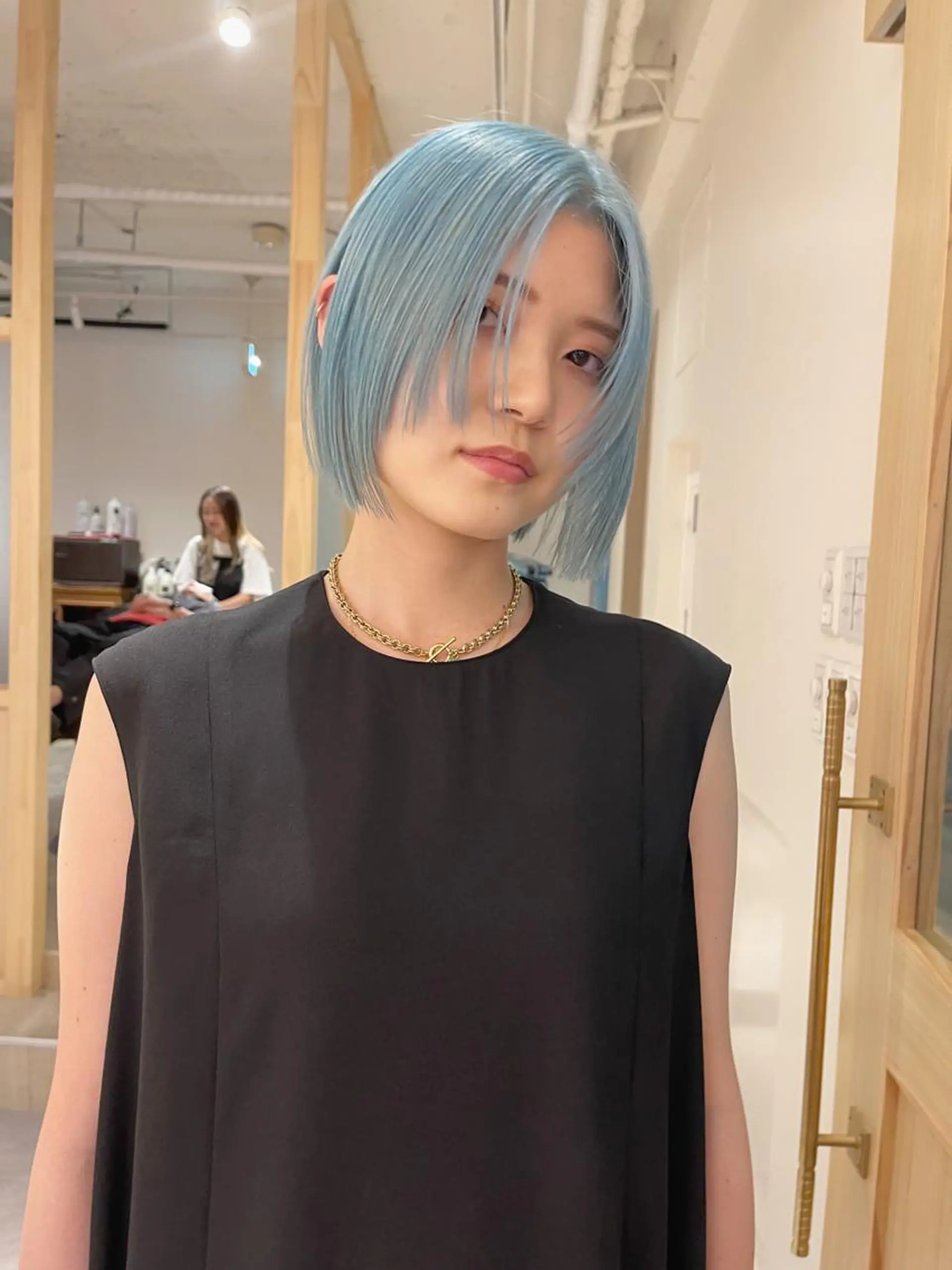 ミディアム カラー ブルーカラー ミント カット ヘアカラー PALAN K-Beauty SHINJUKU所属・“ミニモ最高評価獲得 “代表"Kohei"のヘアスタイル