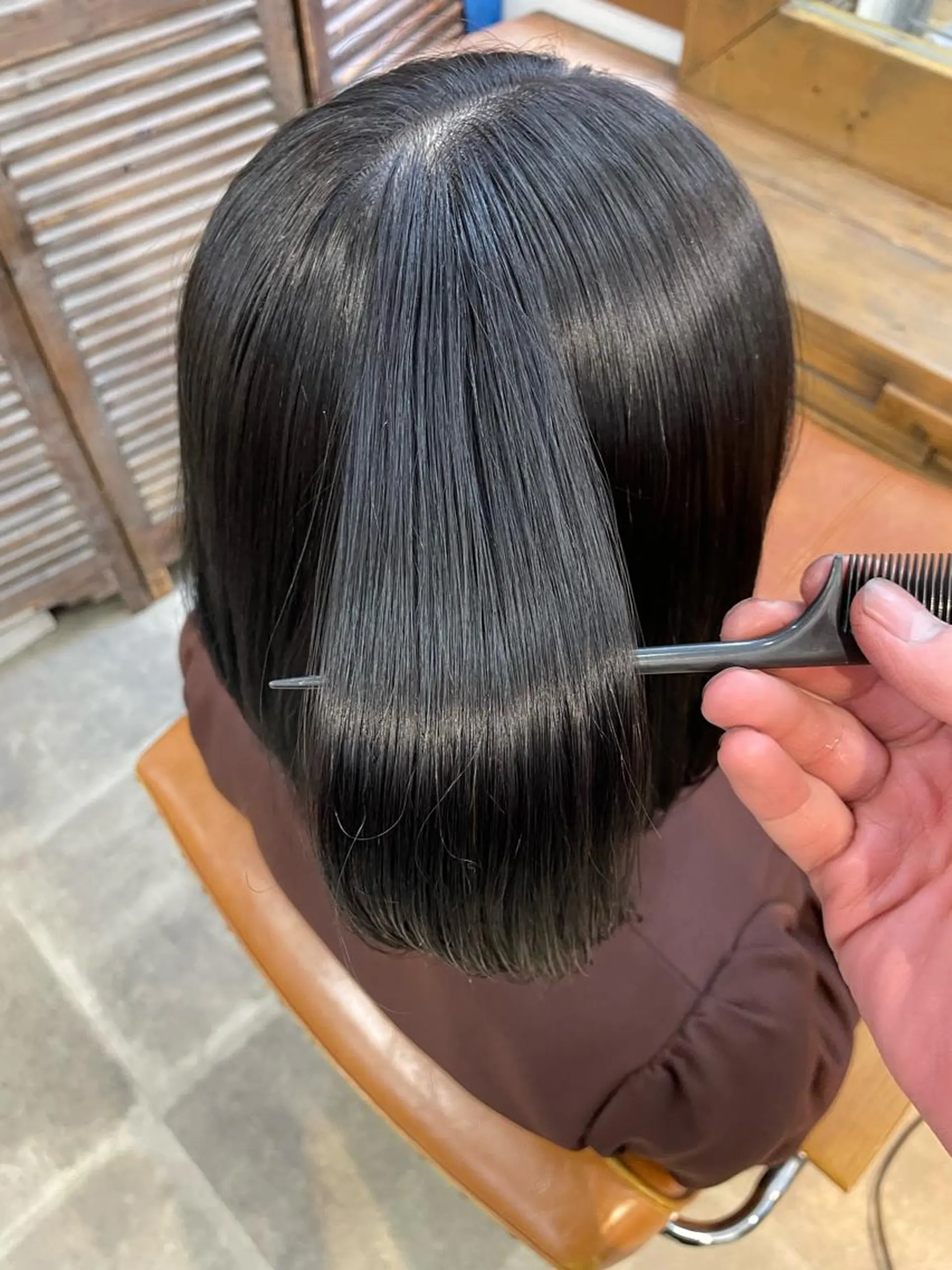 ミディアム カラー 松田 恋のヘアスタイル