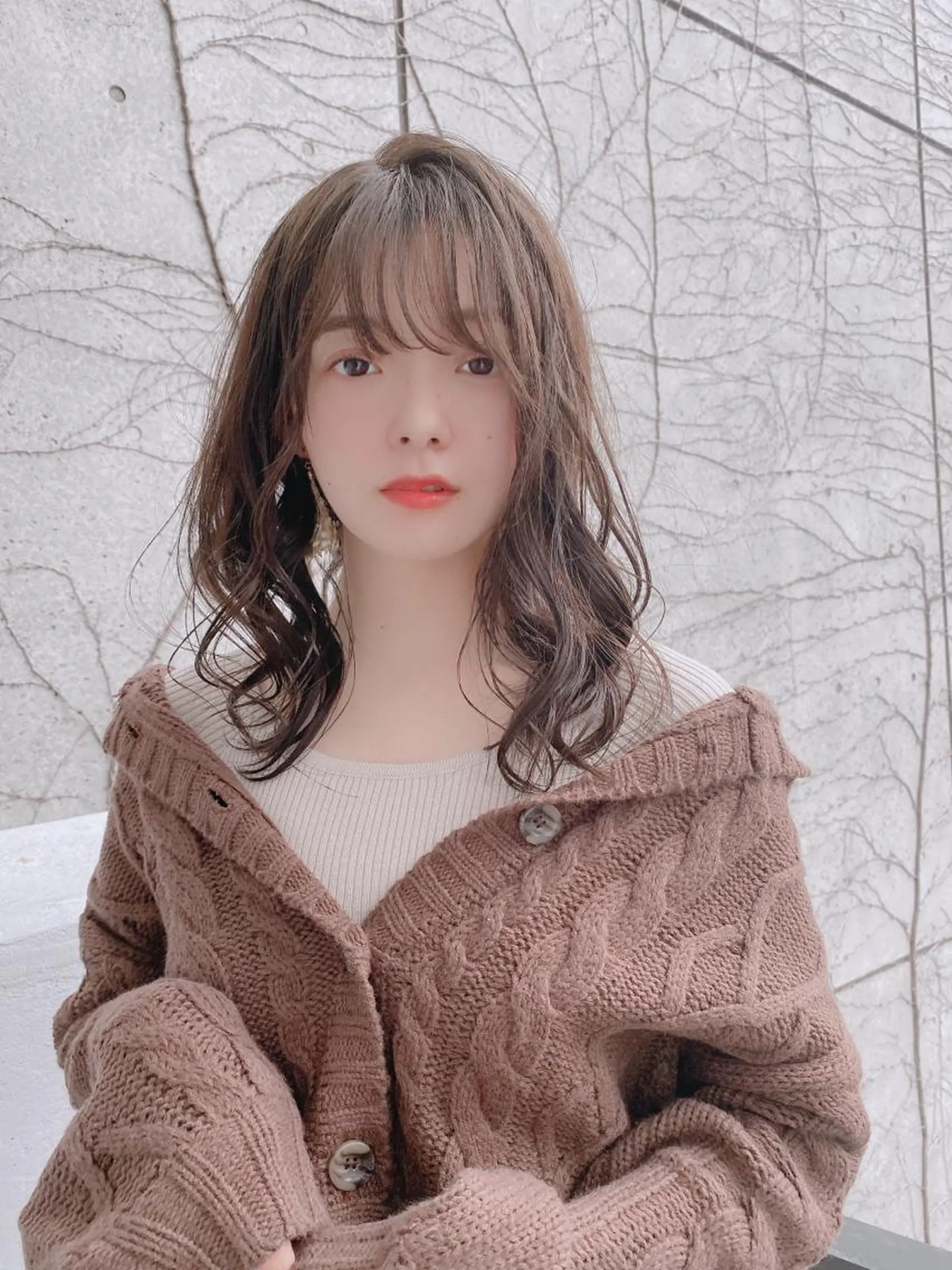 ミディアム カラー ミディアムパーマ グレージュ ハイライトカラー ネイビーカラー 外国人風カラー 髪質改善/レイヤー ストウシンゴのヘアスタイル