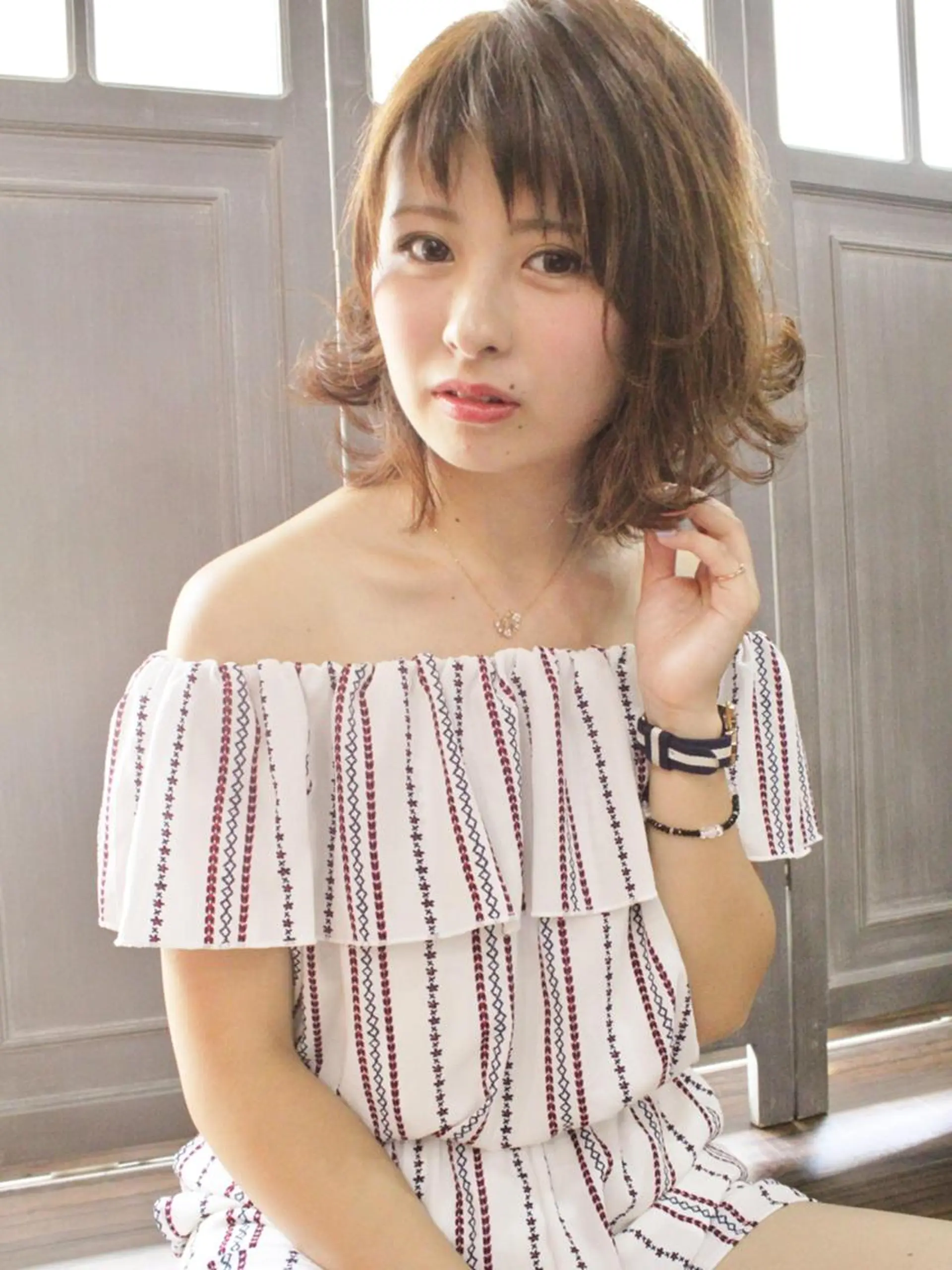 ミディアム ボブ 外ハネヘア 【ショート×美髪】  澤田　周のヘアスタイル