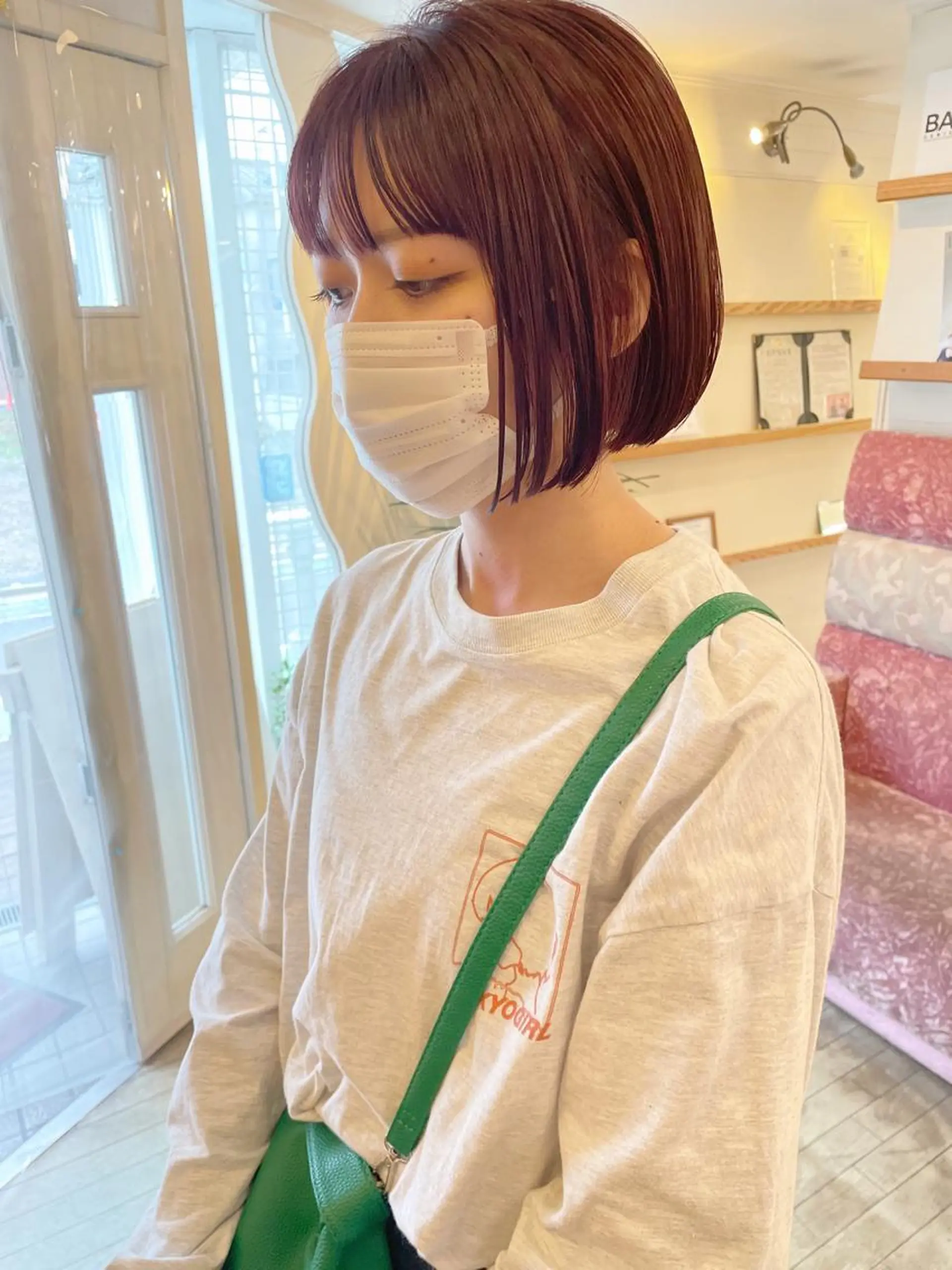 ショート ピンクブラウン ボブ カット ヘアカラー 【ボブ/個室サロン】 癒し空間mimuraのヘアスタイル