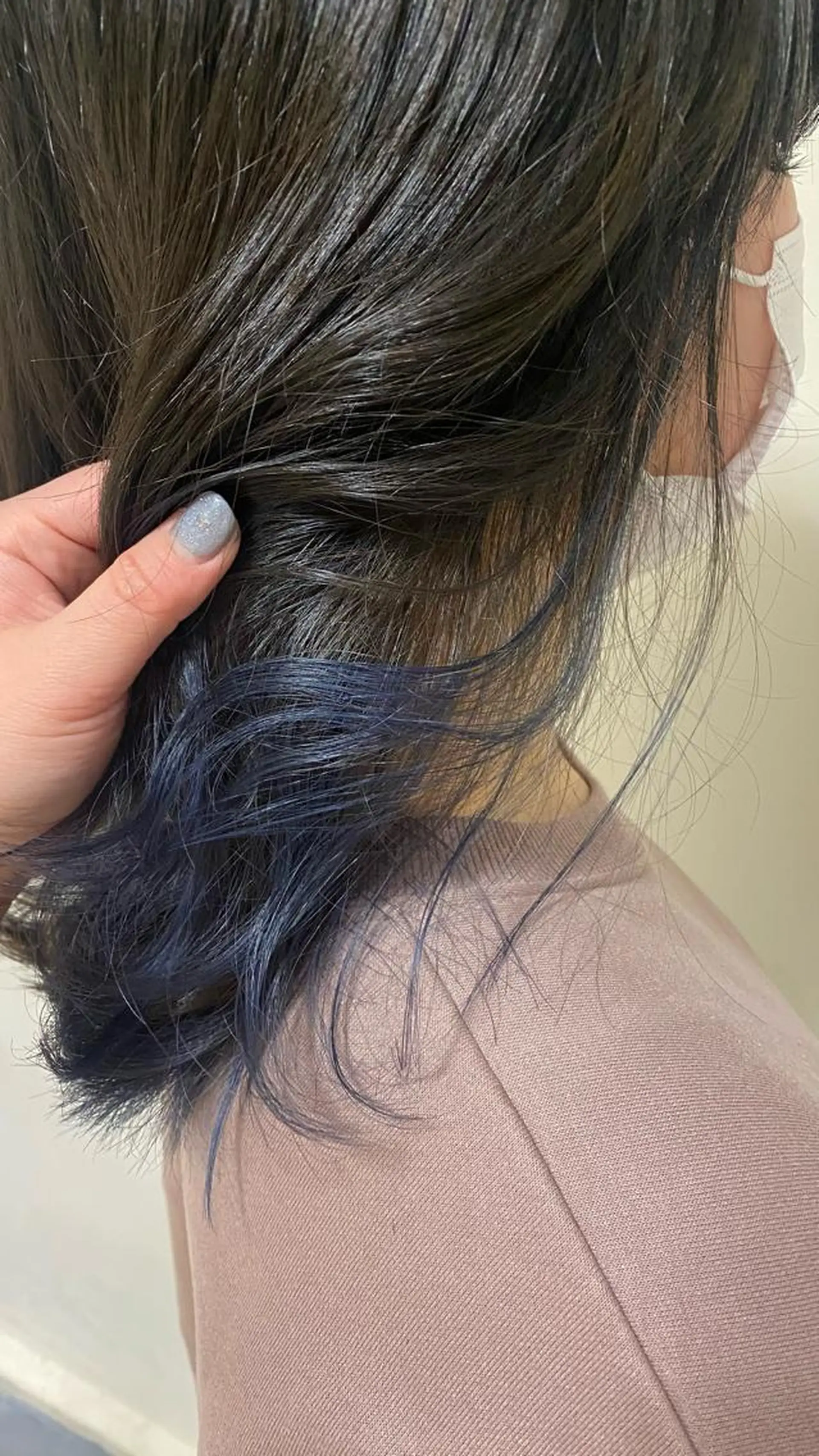 セミロング アッシュ アッシュグレー アッシュグレージュ 中尾 未来/艶カラー /カットモデルのヘアスタイル