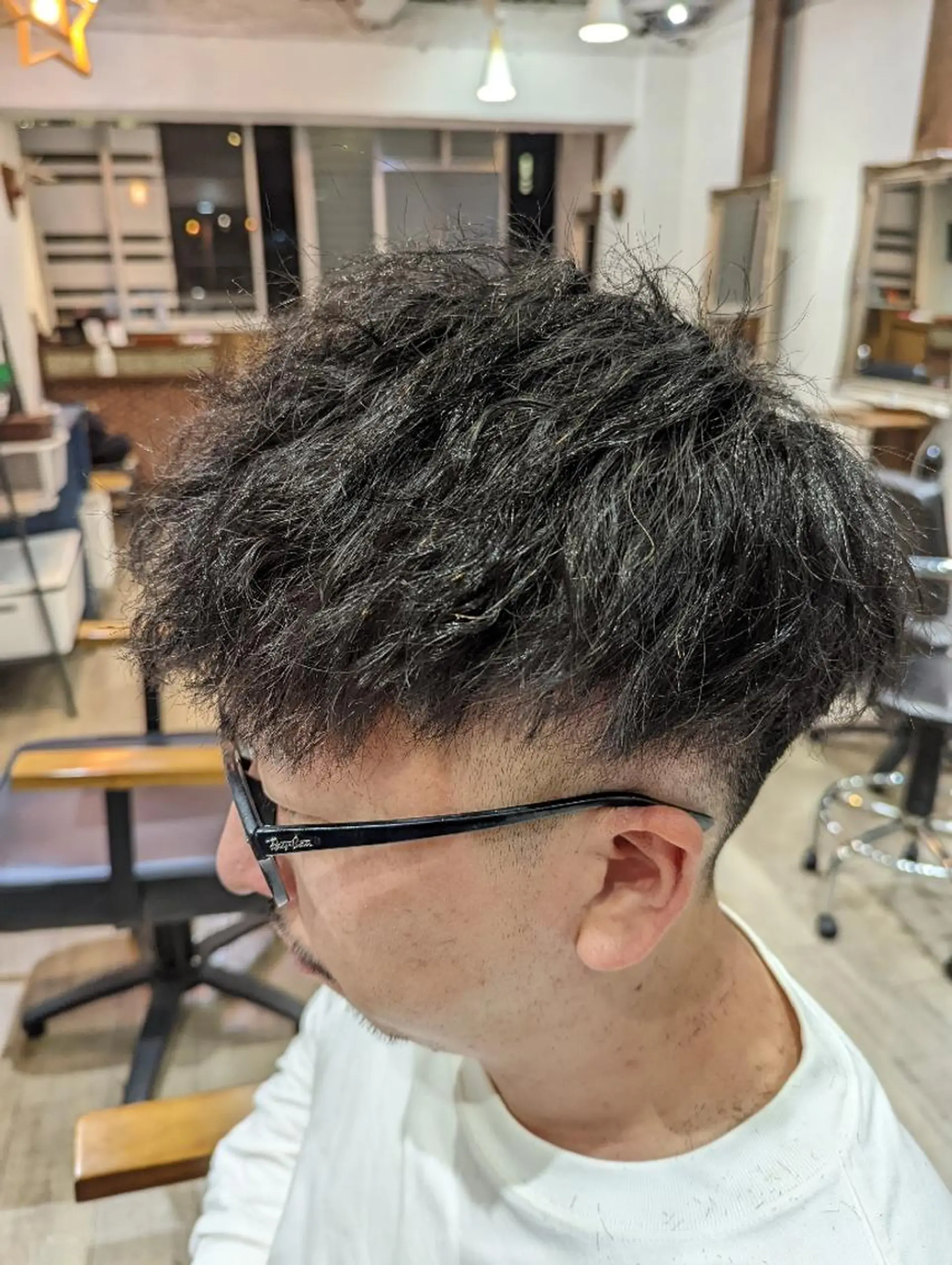 パーマ ミディアム メンズ カット パーマ bathair  所属・bathair 持田侑祐のヘアスタイル