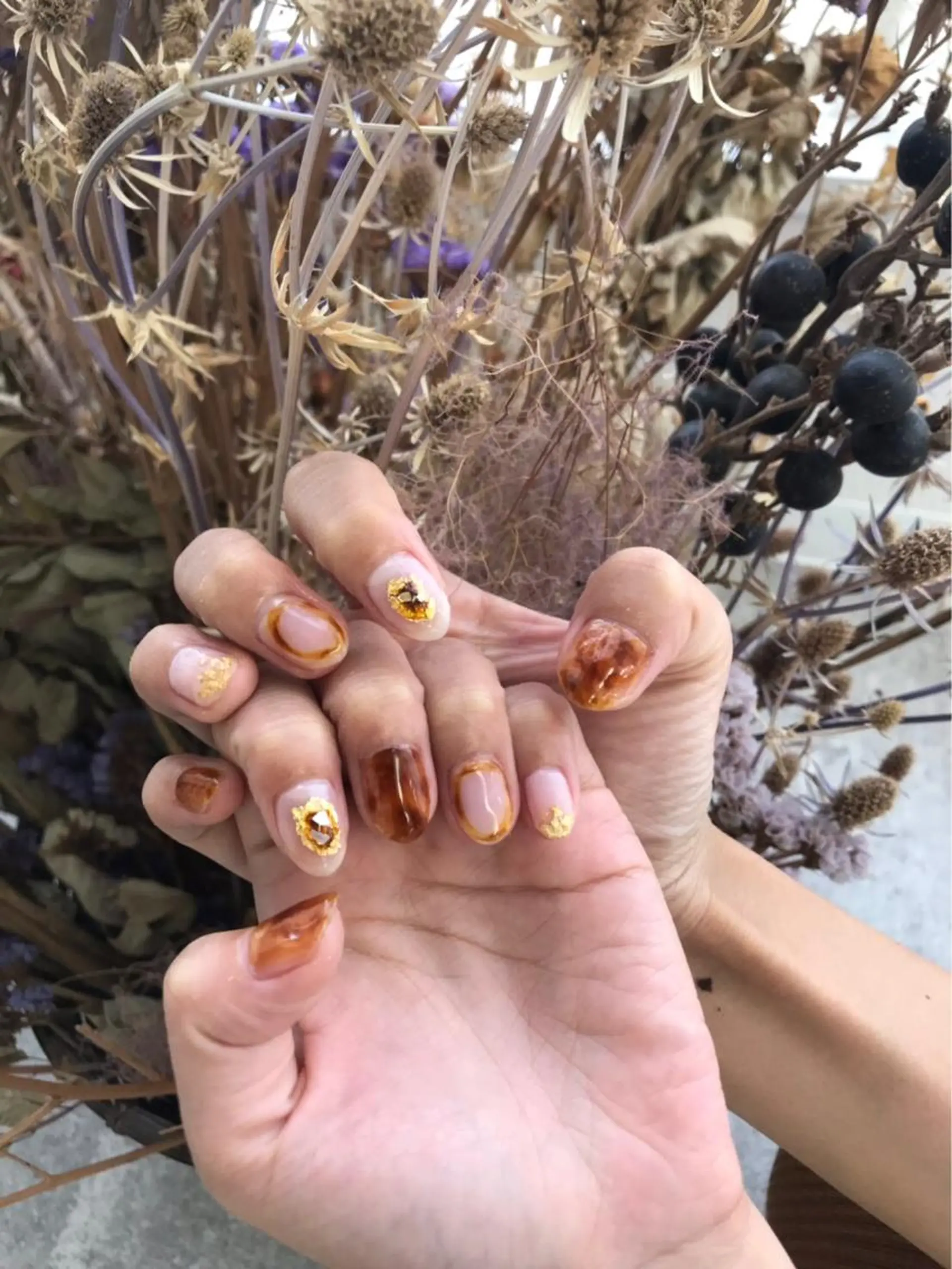 ネイル アートネイル ブルー ジェルネイル スカルプネイル 美容室 ソンリエのヘアスタイル