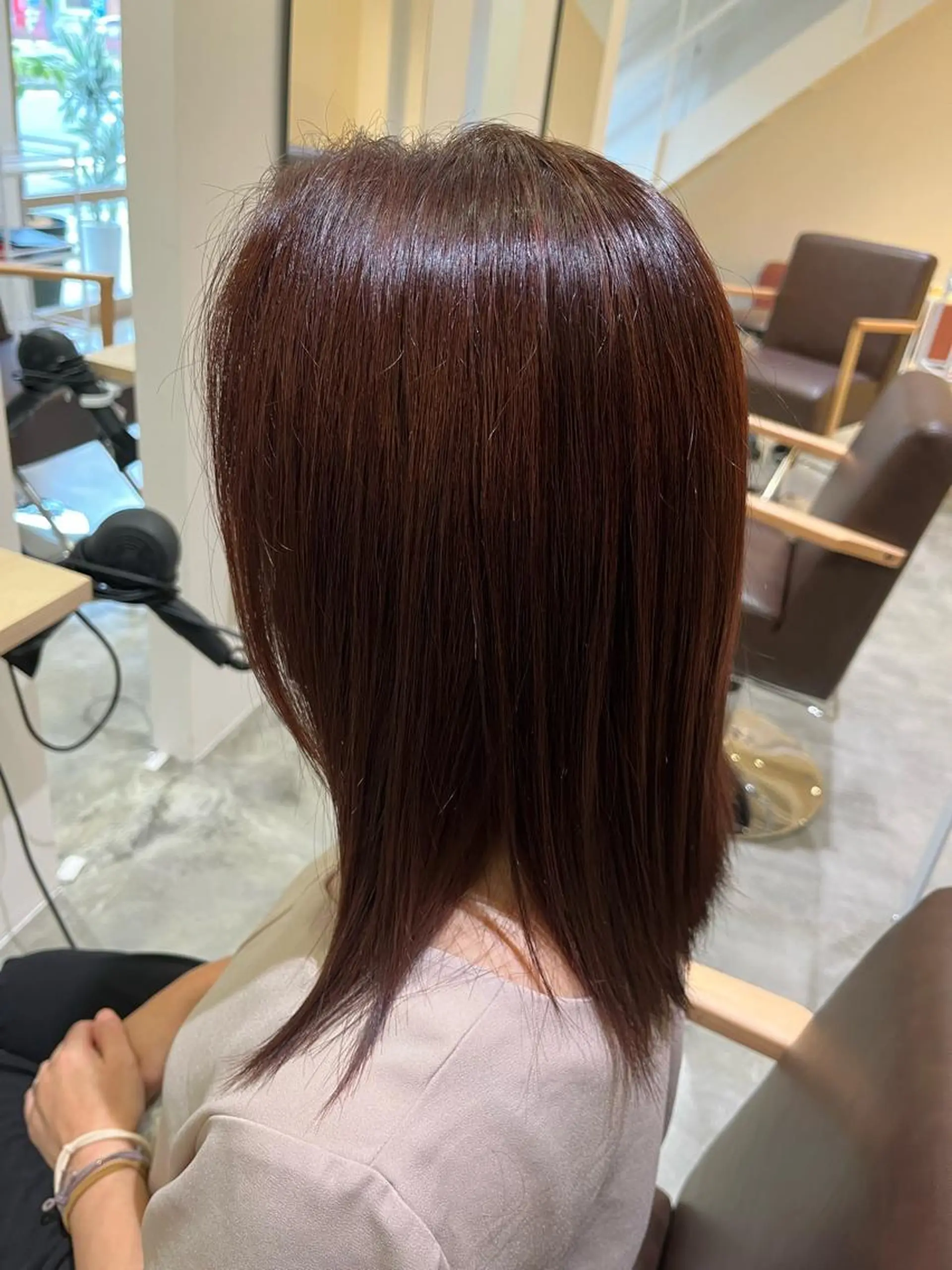 セミロング カラー アッシュ ベージュカラー ブリーチ ケアブリーチ ダブルカラー 🌼あんなtrend color🌼のヘアスタイル