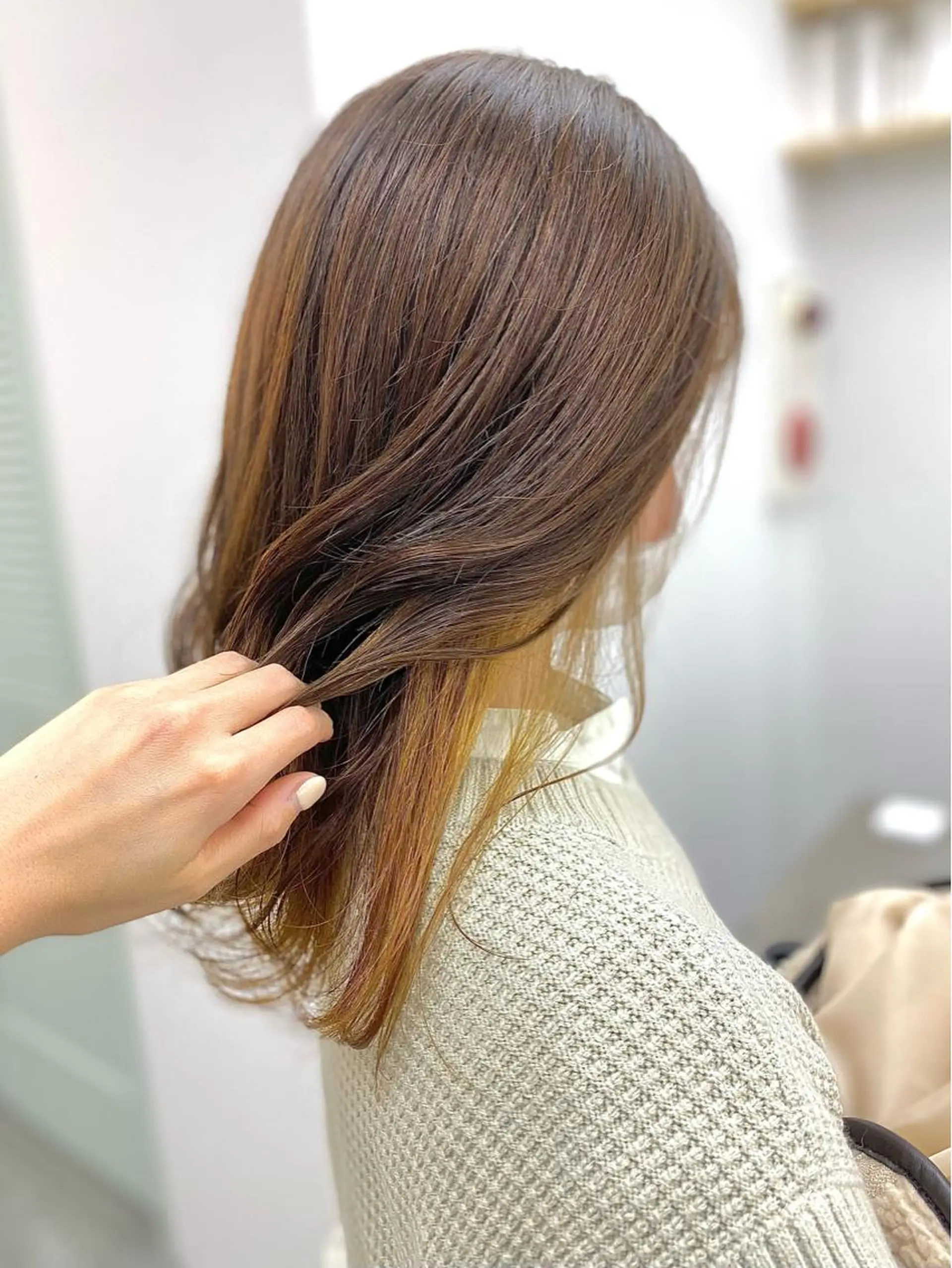 セミロング カラー ヘアアレンジ ヘアカラー トリートメント 💫お呼ばれヘア💫 髪質改善✨トモエ市川のヘアスタイル