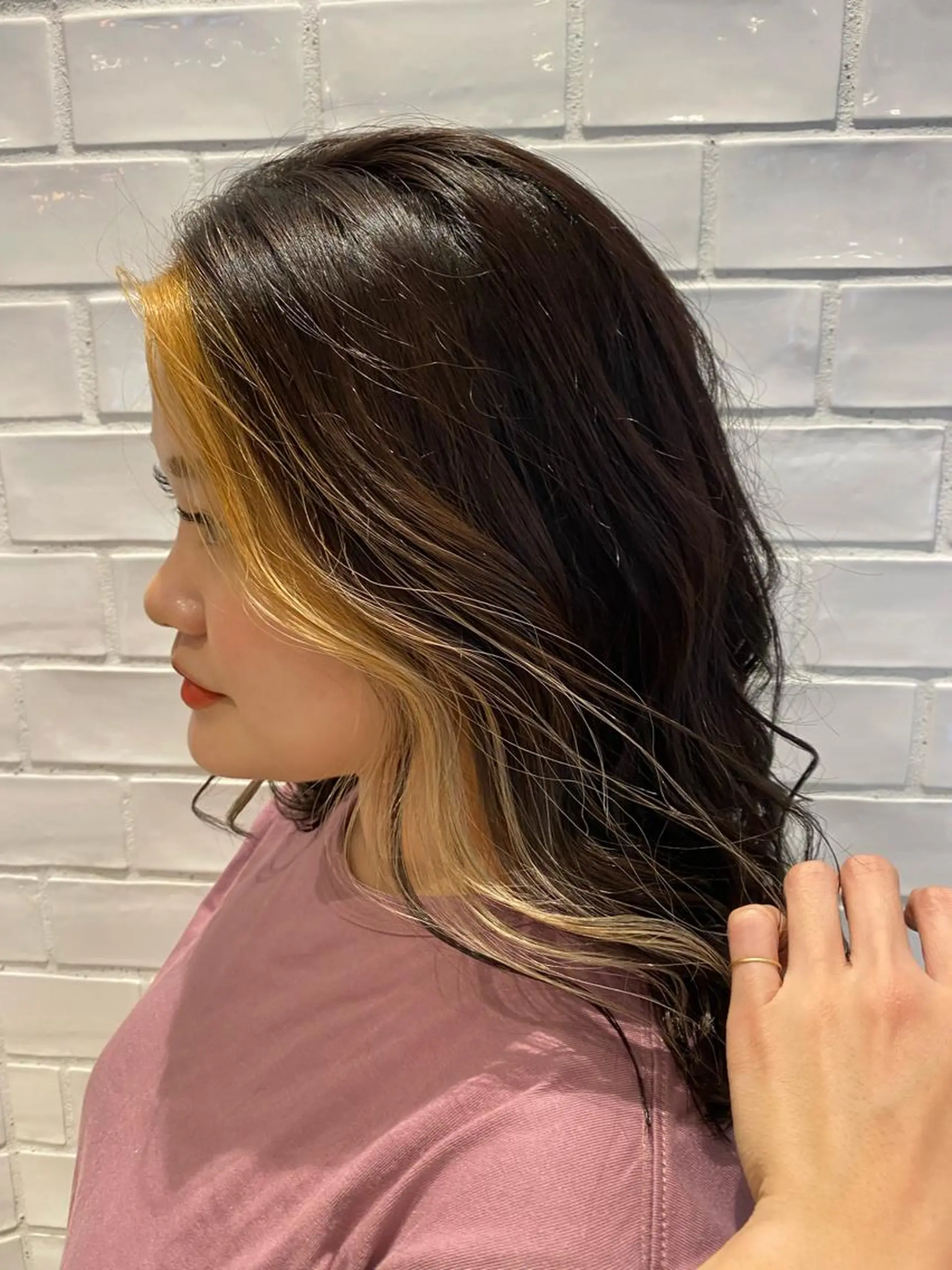 ロング カラー ミストバング  フェイスフレーミング 伊藤 いほみの眉毛・アイブロウイメージ