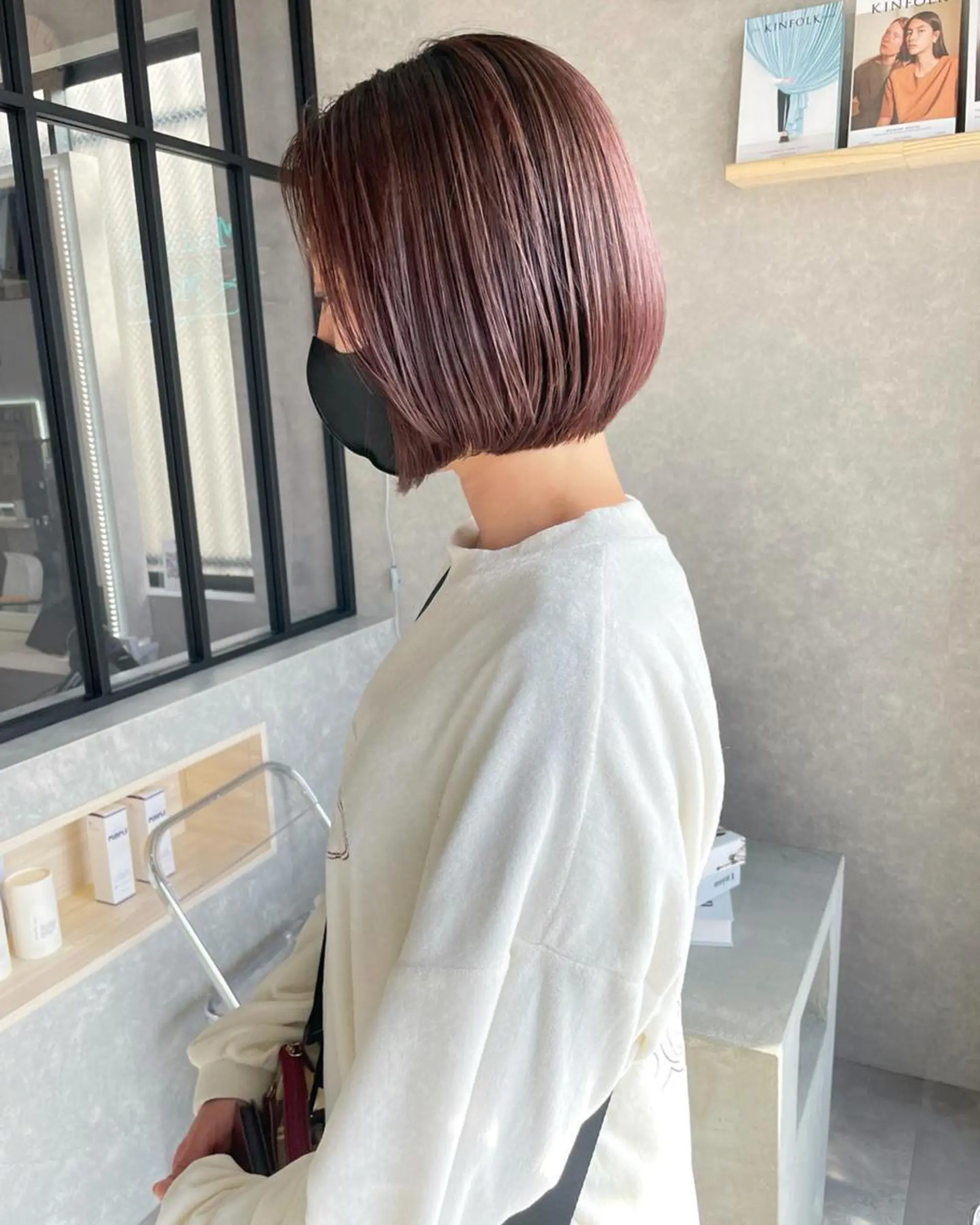 ショート ボブ ハイライト ショートヘア 河原 亮のヘアスタイル