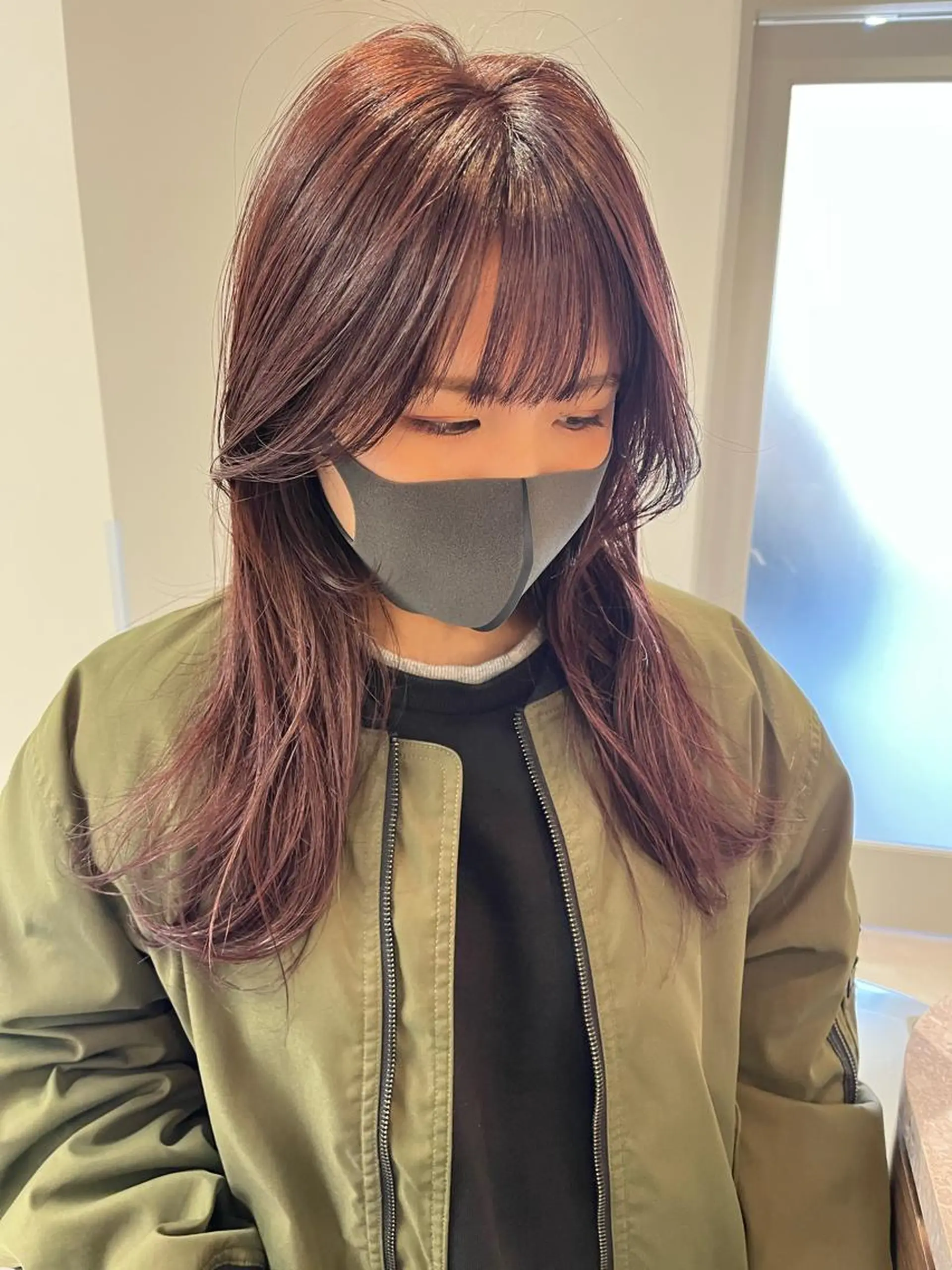 セミロング カラー ヘアカラー トリートメント umu.［韓国ヘア /ダウンパーマ］のヘアスタイル