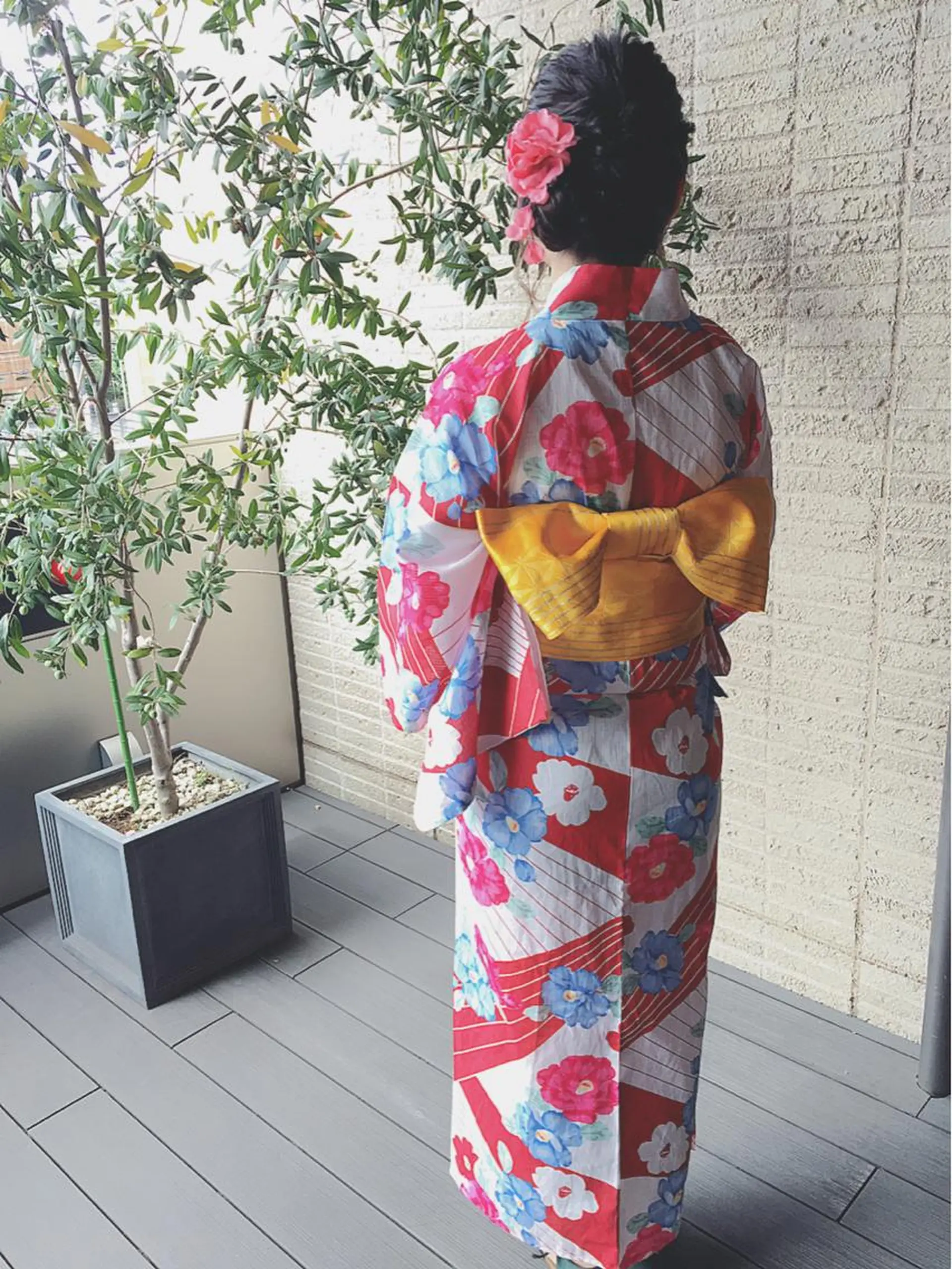 ヘアアレンジ 浴衣 ぱつっとボブ/ 小野あかねのヘアスタイル