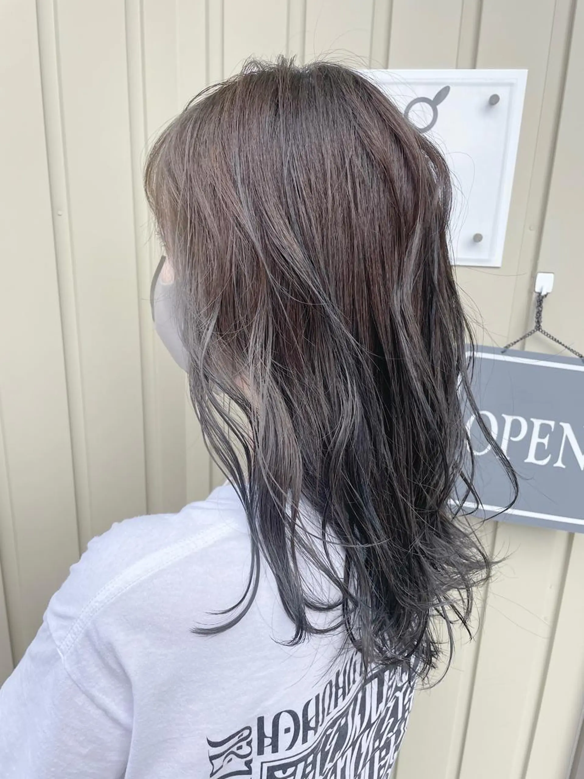 セミロング カラー ケアブリーチ /髪質 改善/古橋圭史郎のヘアスタイル