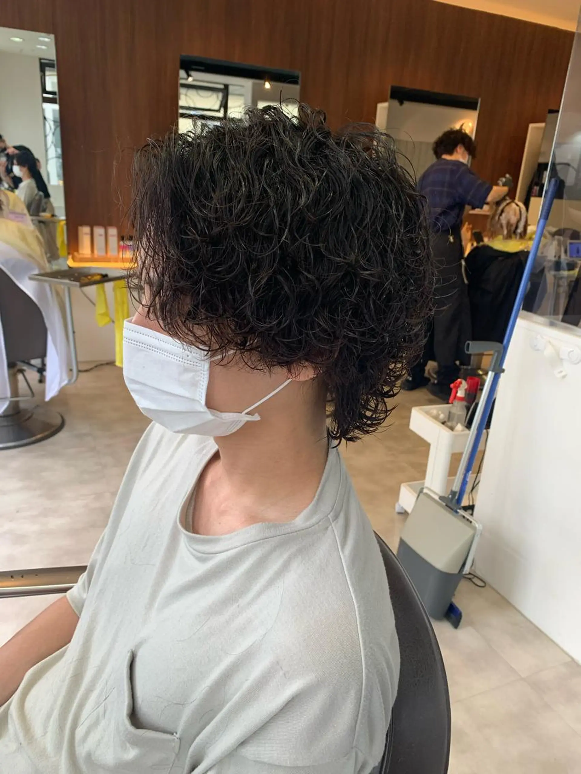 セミロング メンズパーマ/難波/ 心斎橋　室園亮佑のヘアスタイル