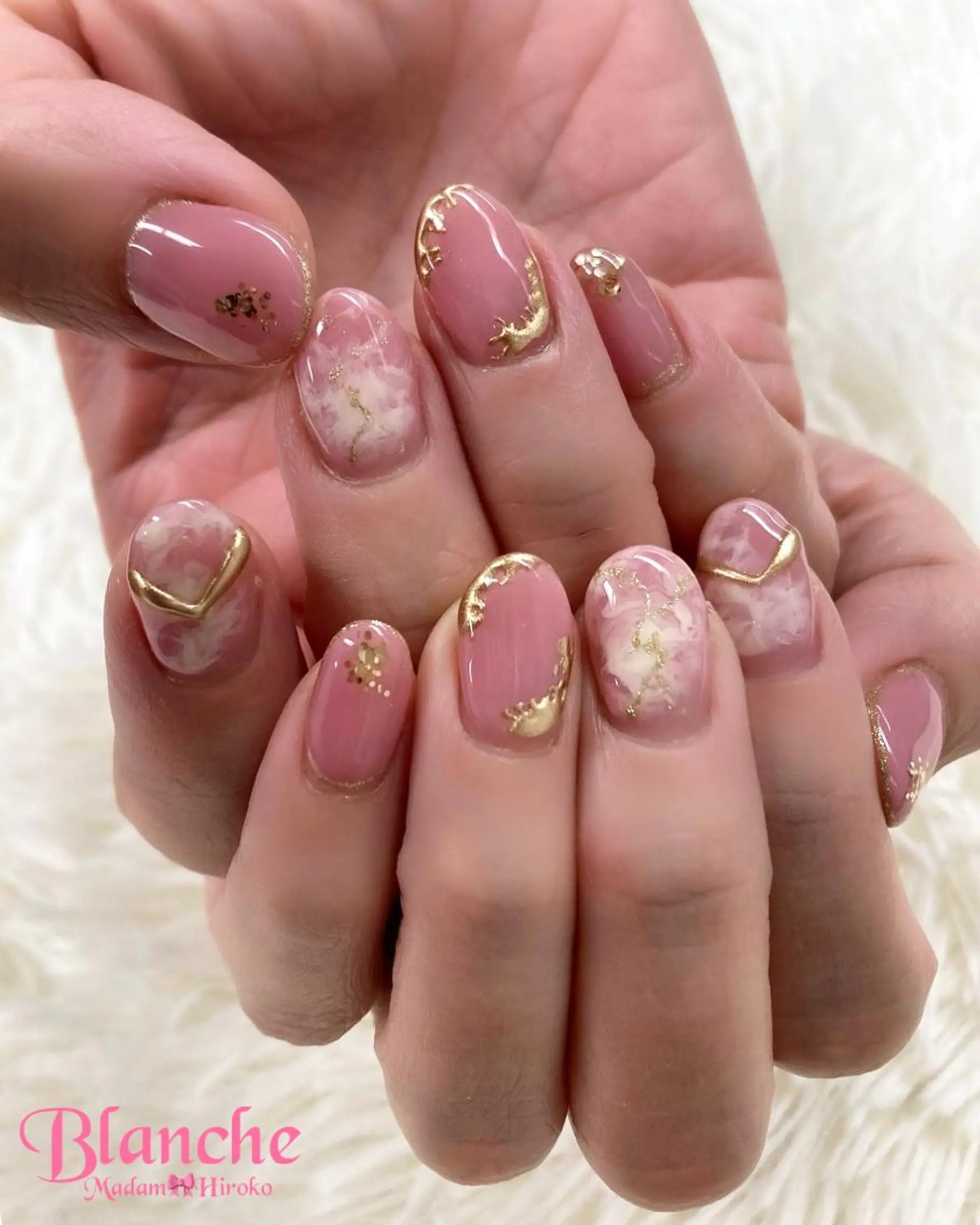 ネイル ピンク ピンクベージュ Lianネイル 寛子Lianのネイルデザイン