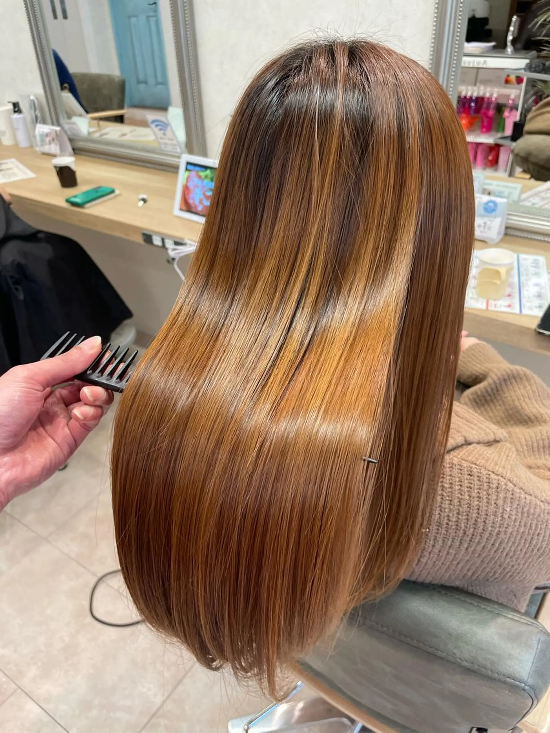 ロング カット ヘアカラー トリートメント ✨酸性ストレート✨ 南川だいさくのヘアスタイル