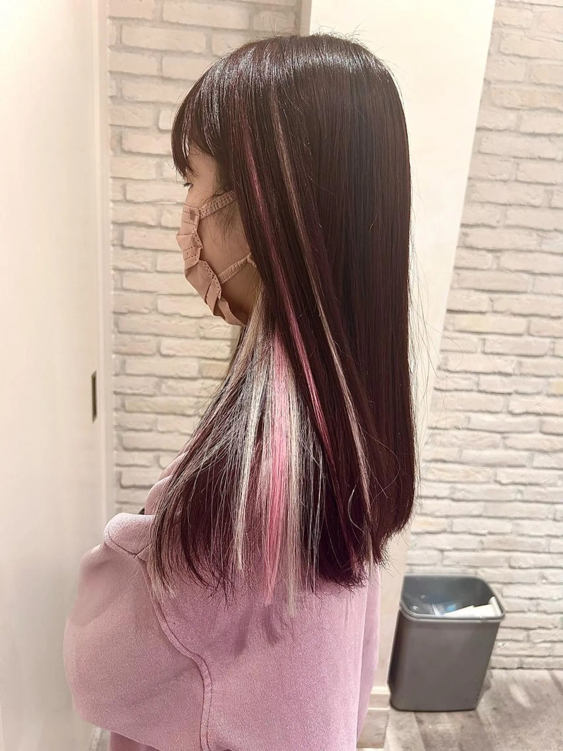 ロング カラー カット ヘアカラー エクステ ミユ🎀エクステ 🎨デザインカラーのヘアスタイル