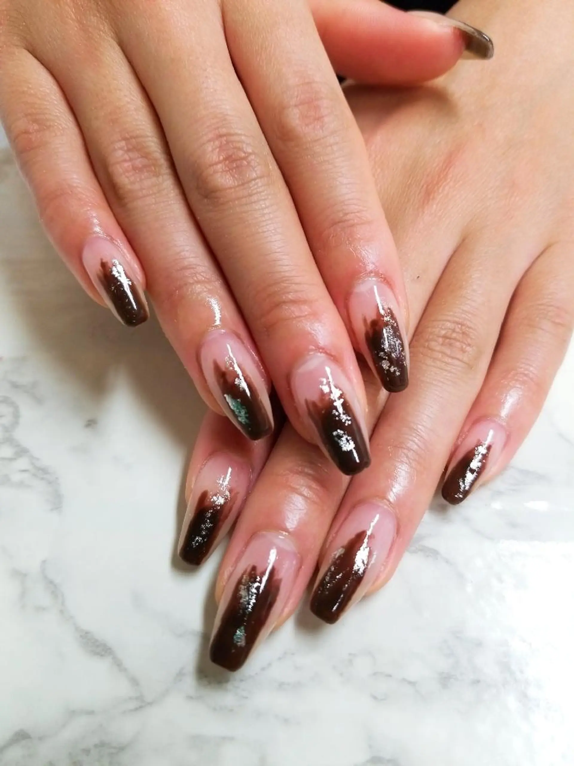 ネイル アートネイル ジェルネイル 持ち込み ニュアンスネイル パラジェル ハンドネイル 河野ちえ (雑誌掲載サロン)のネイルデザイン