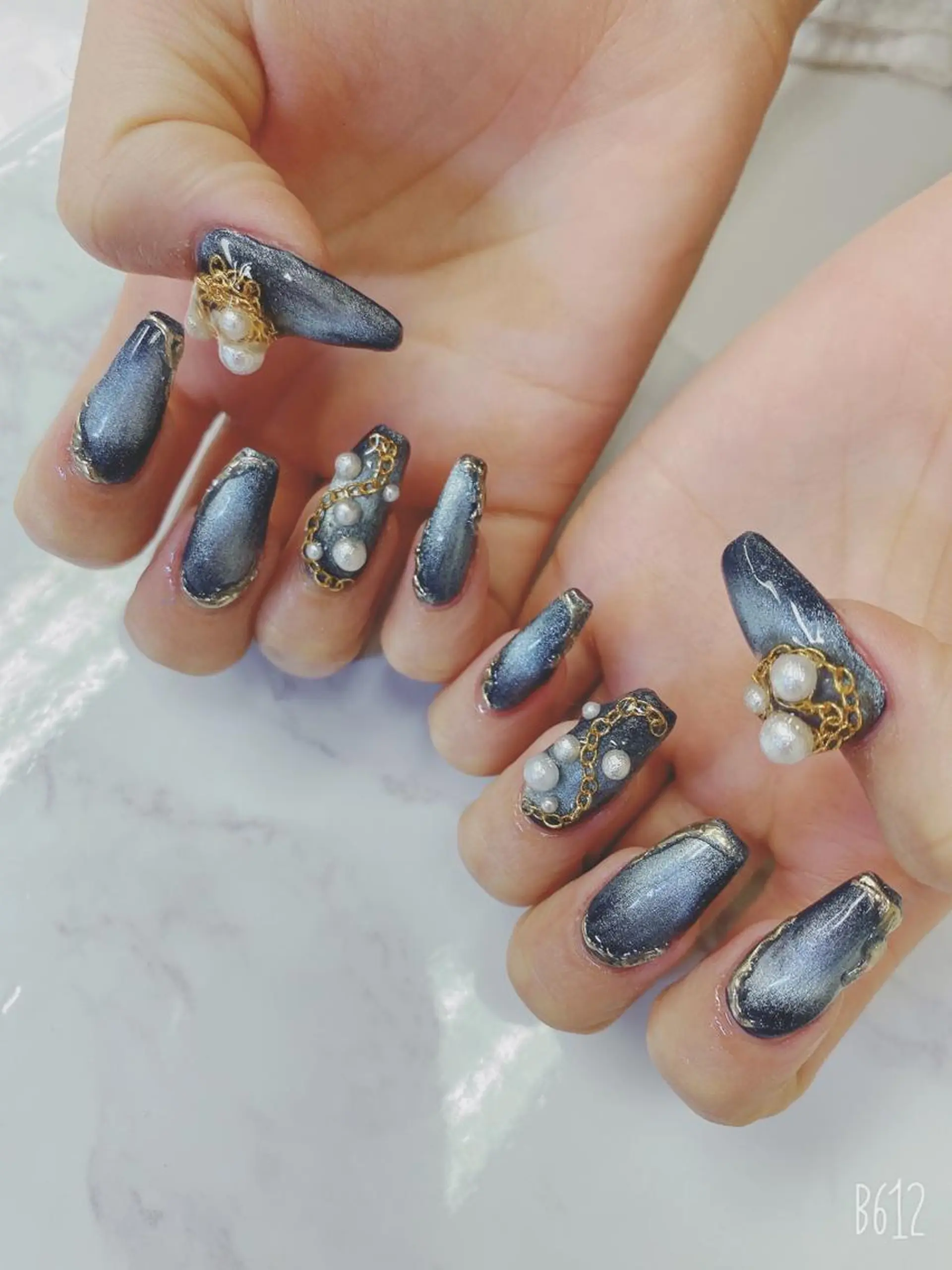 セミロング ハンドネイル JNA認定講師🌸 RIEのネイルデザイン