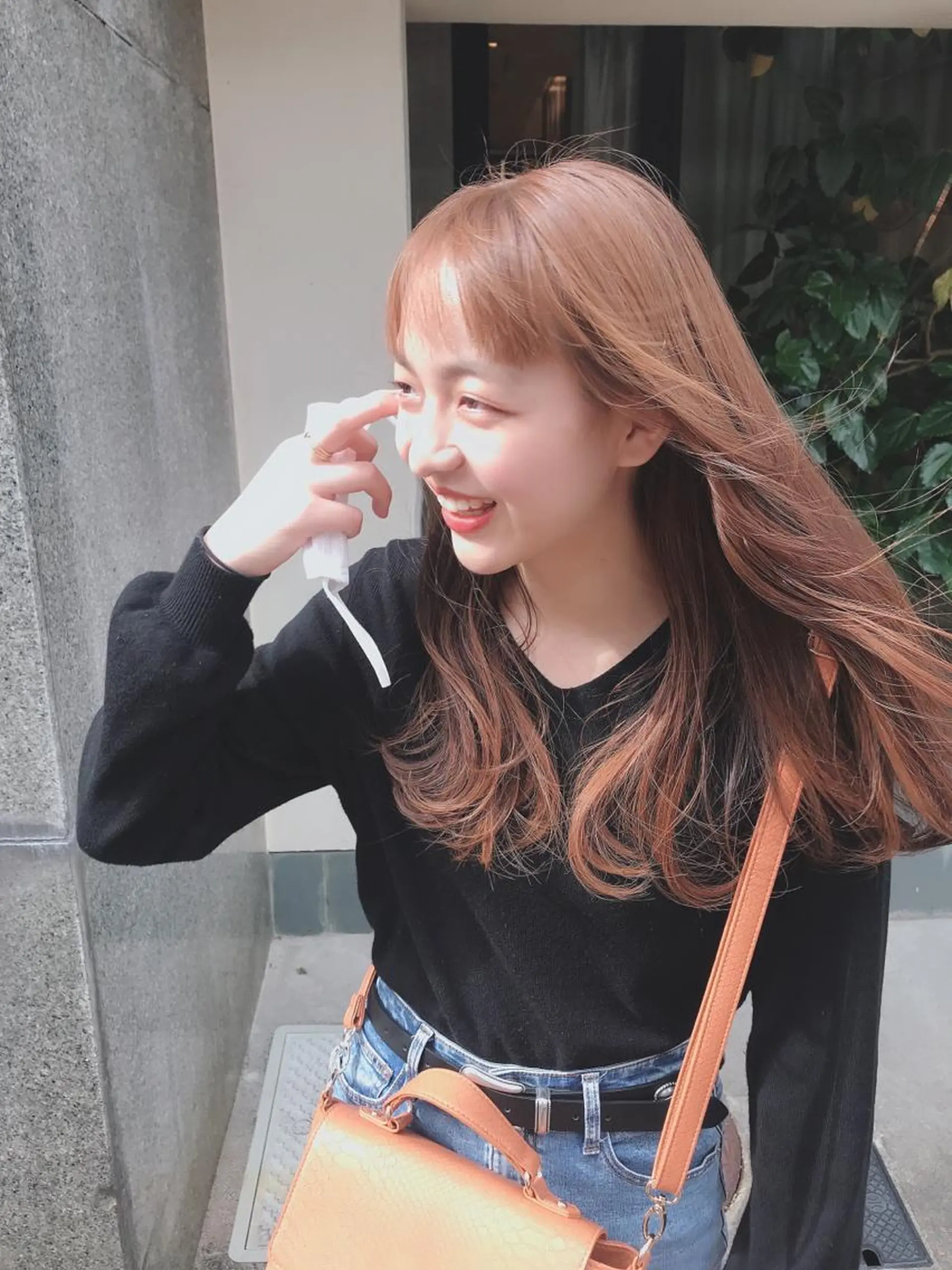 ロング カラー ブラウンカラー オレンジ オレンジブラウン カット 縮毛矯正 トリートメント Rondo岐阜公式/ 岐阜No.1髪質改善のヘアスタイル